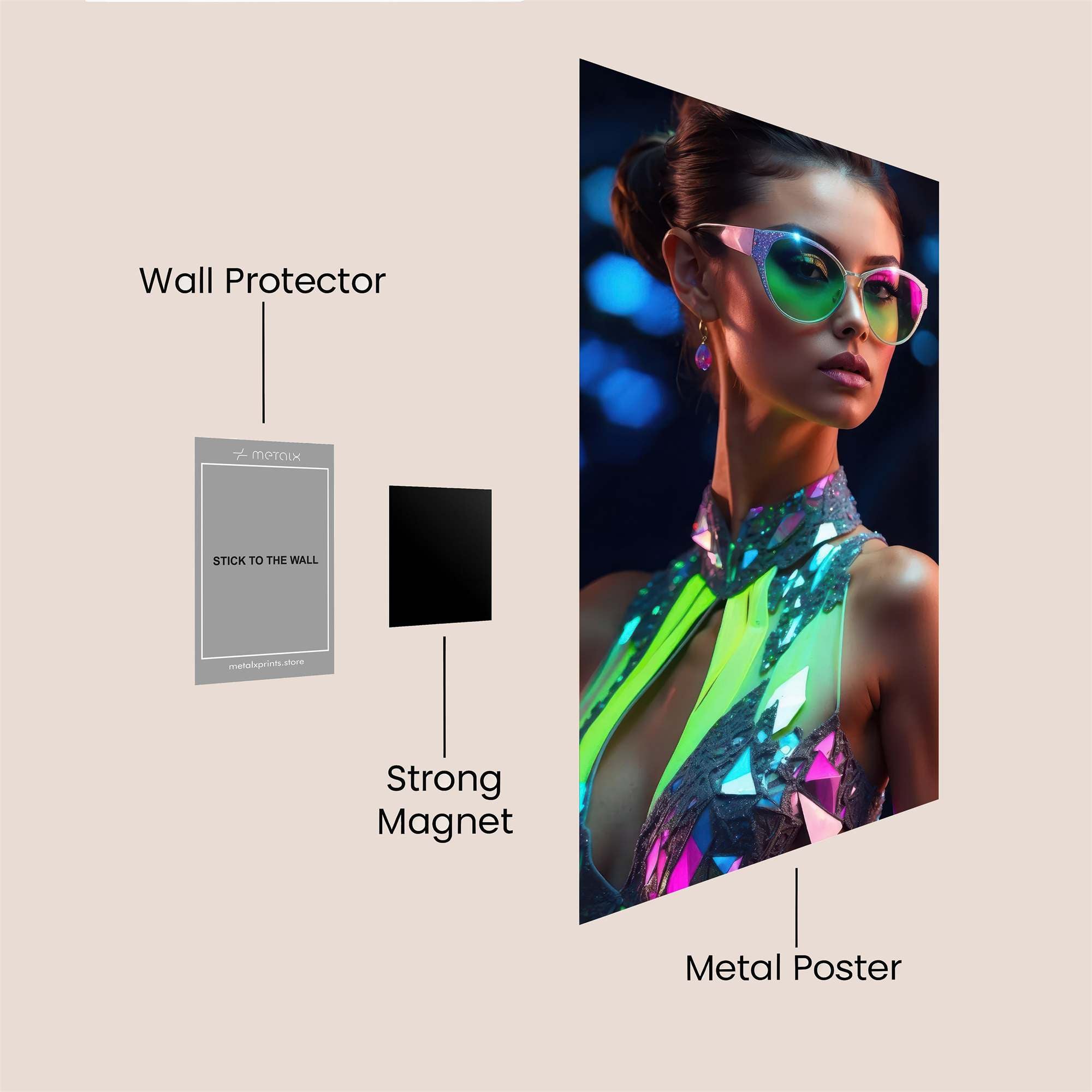 Neon Enigma Safe Wall Magnetic / M