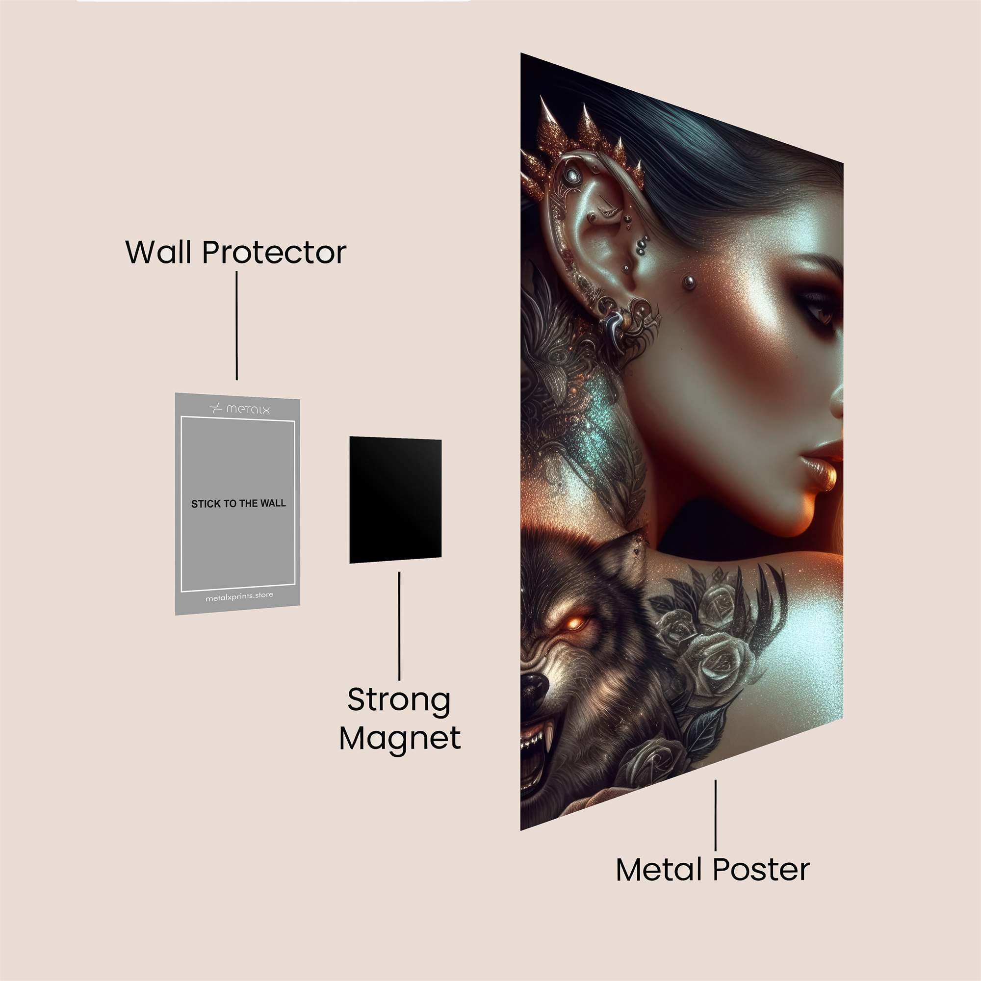 Wolf Enigma Safe Wall Magnetic / M
