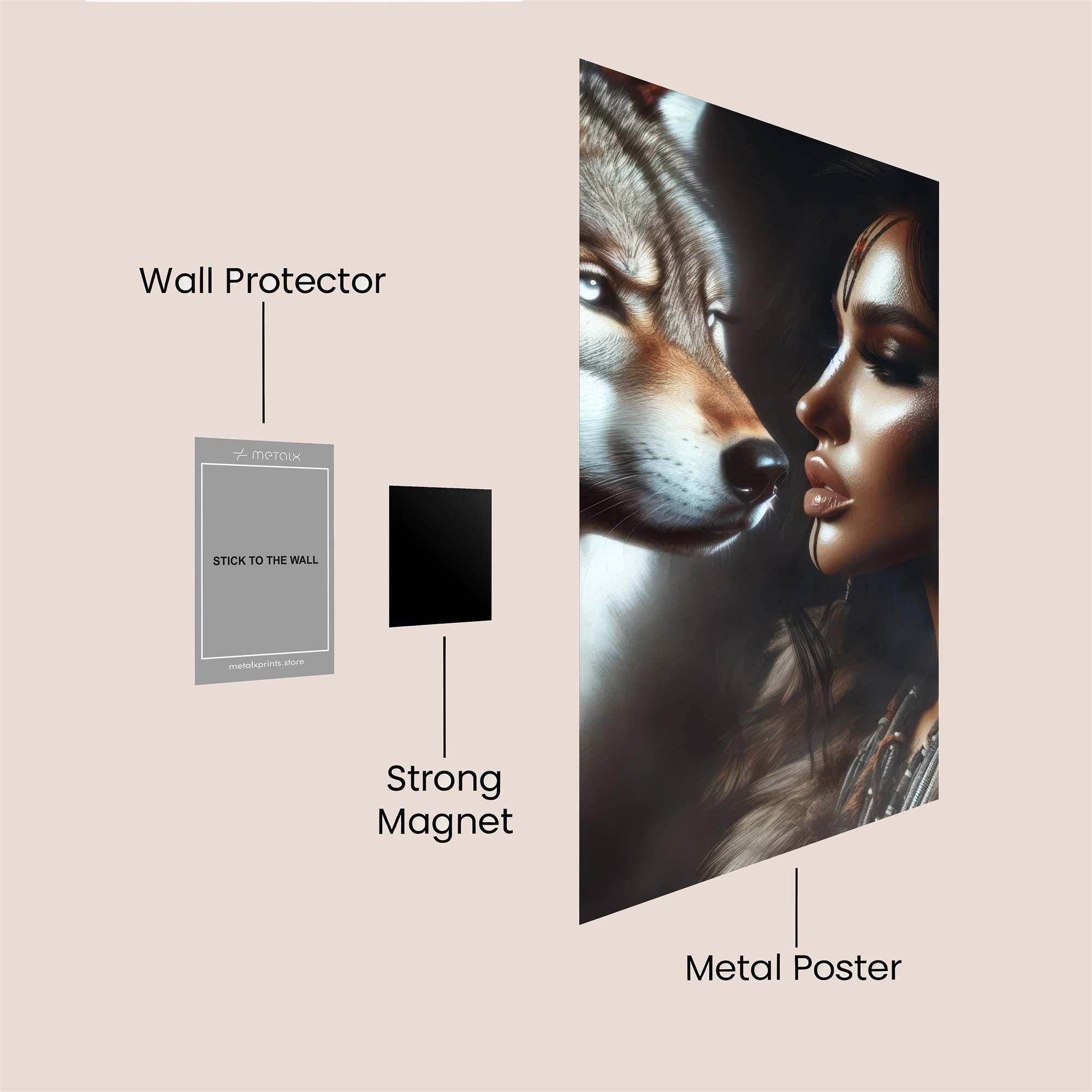 Wolf Whisper Safe Wall Magnetic / M