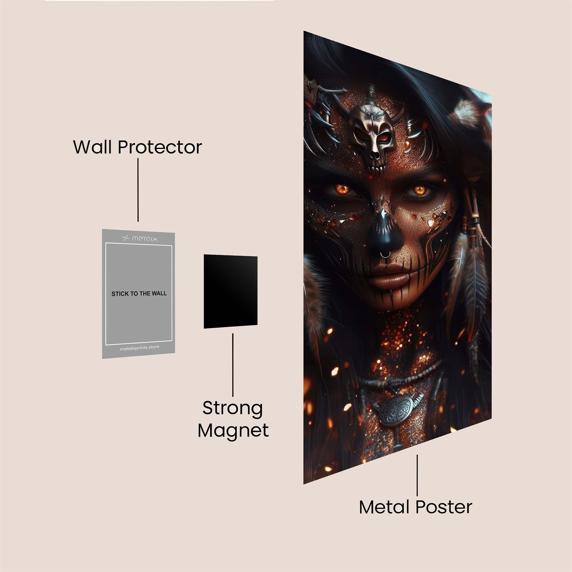 Skull Whisper Safe Wall Magnetic / M
