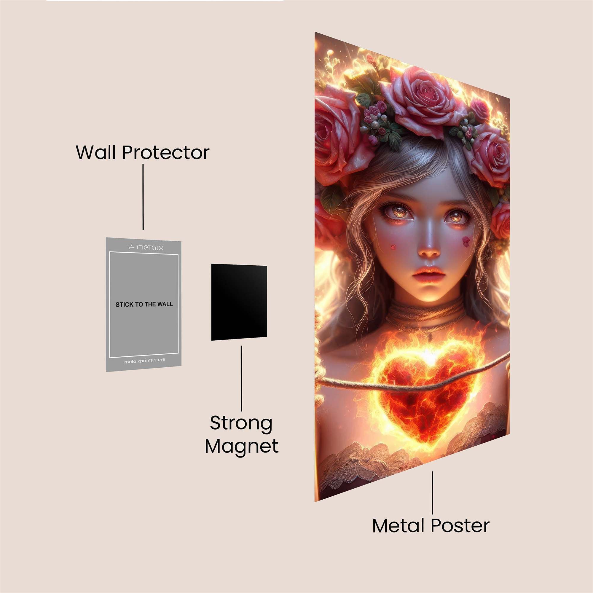 Rosebound Passion Safe Wall Magnetic / M