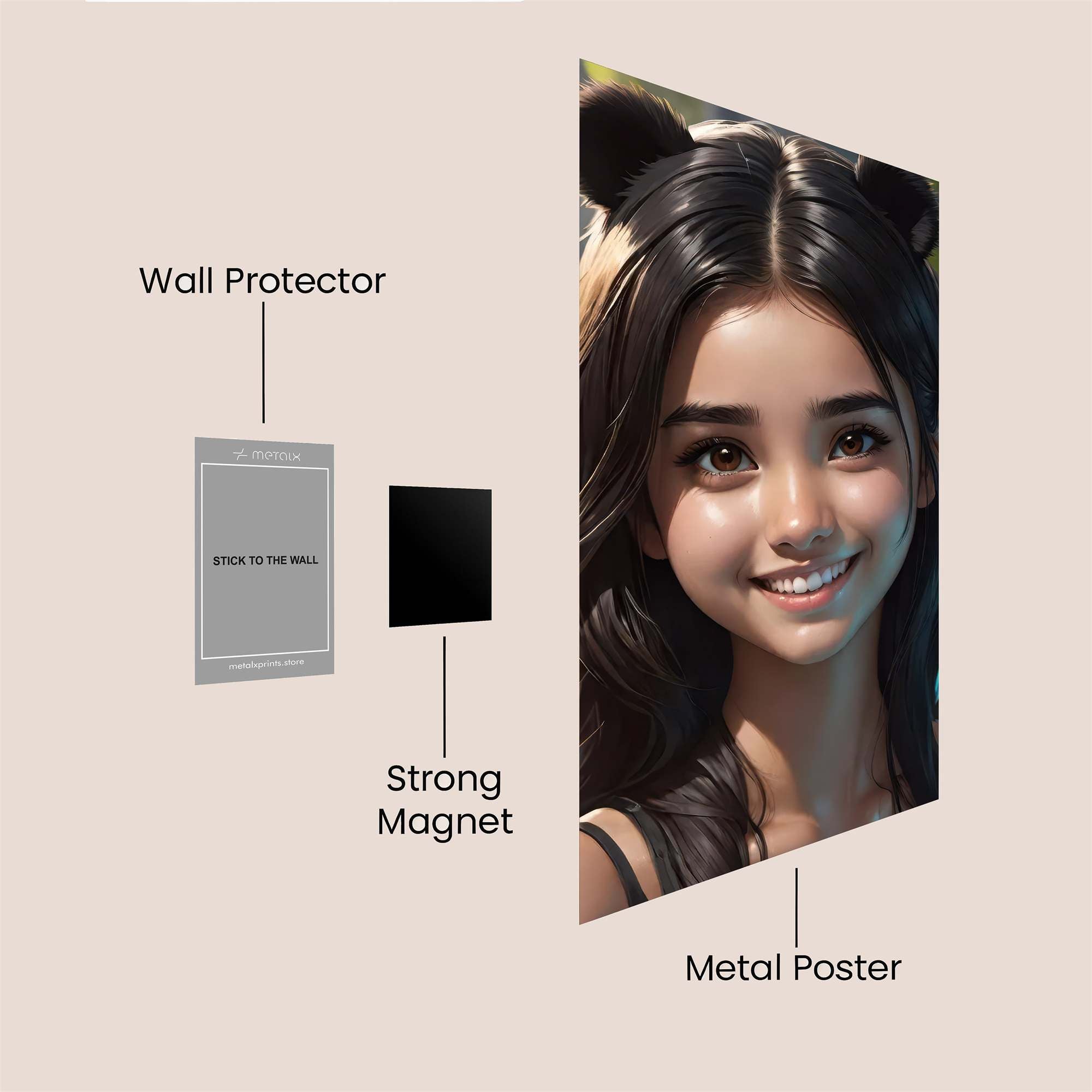 Panda Bliss Safe Wall Magnetic / M