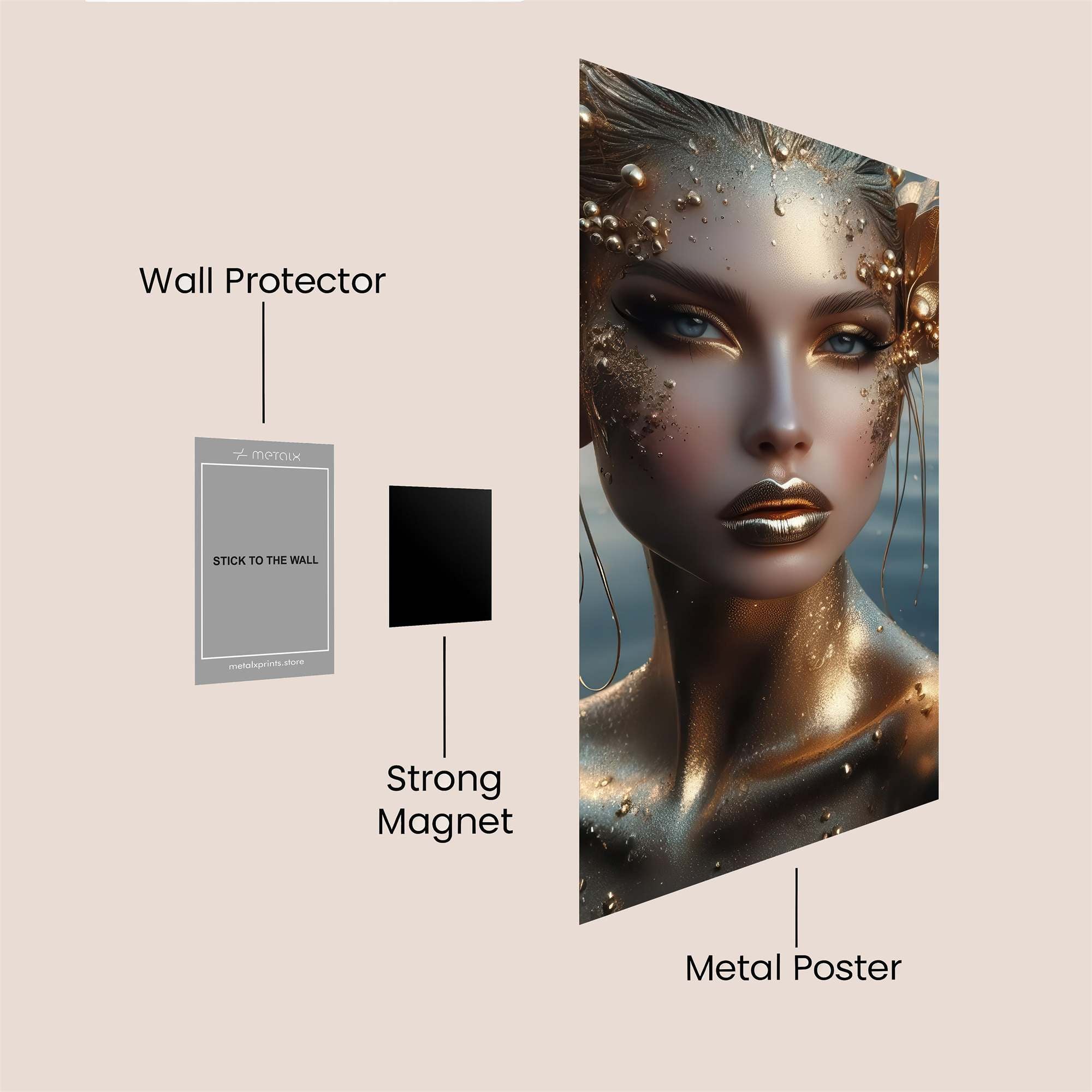 Golden Serenity Safe Wall Magnetic / M
