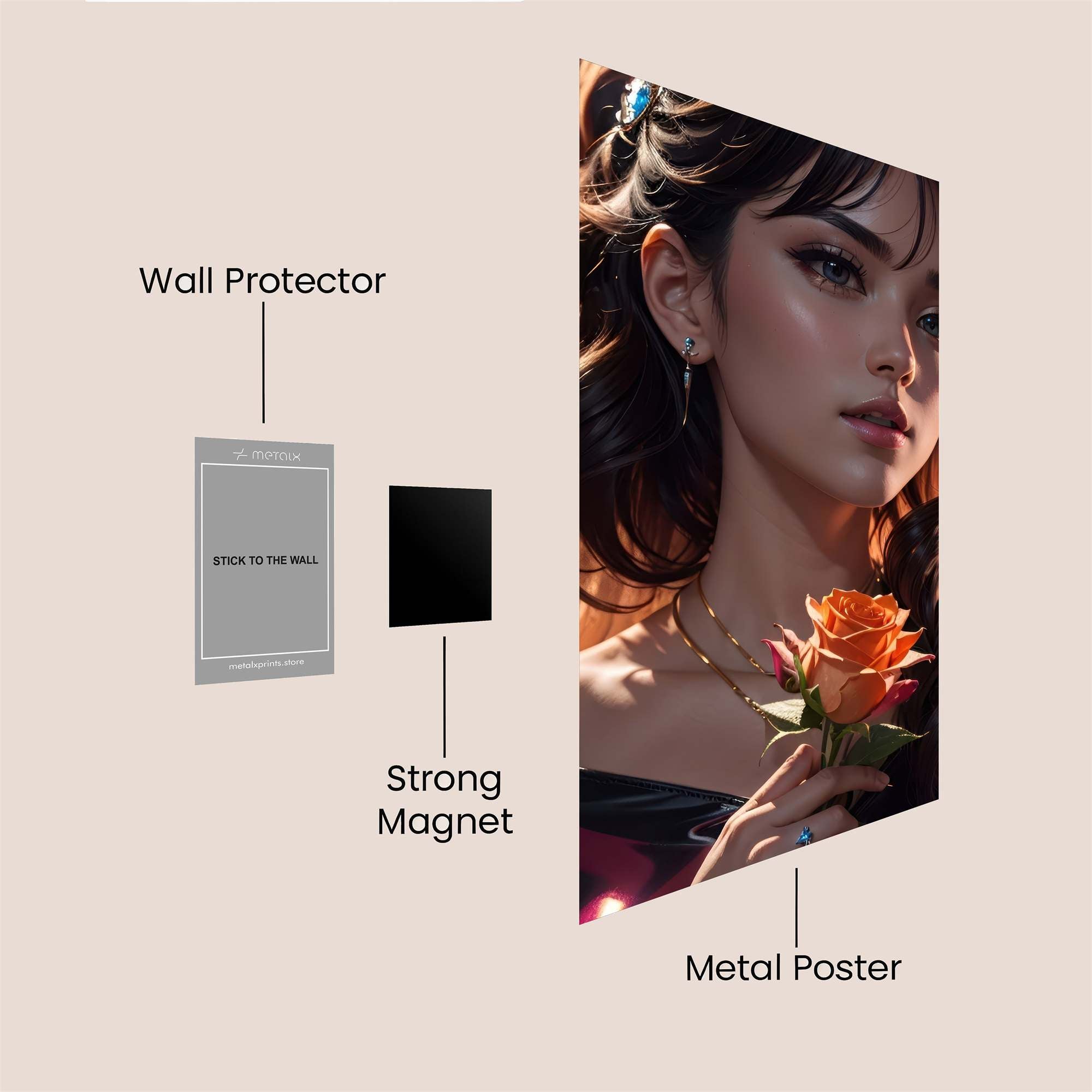 Rose Enigma Safe Wall Magnetic / M