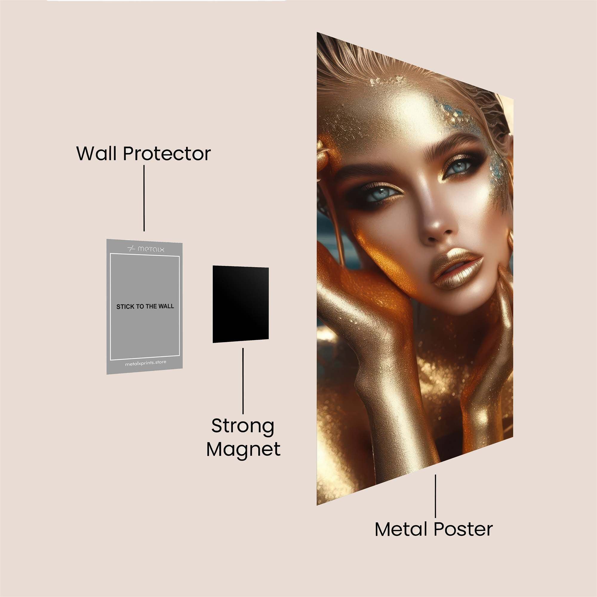 Golden Serenity Safe Wall Magnetic / M