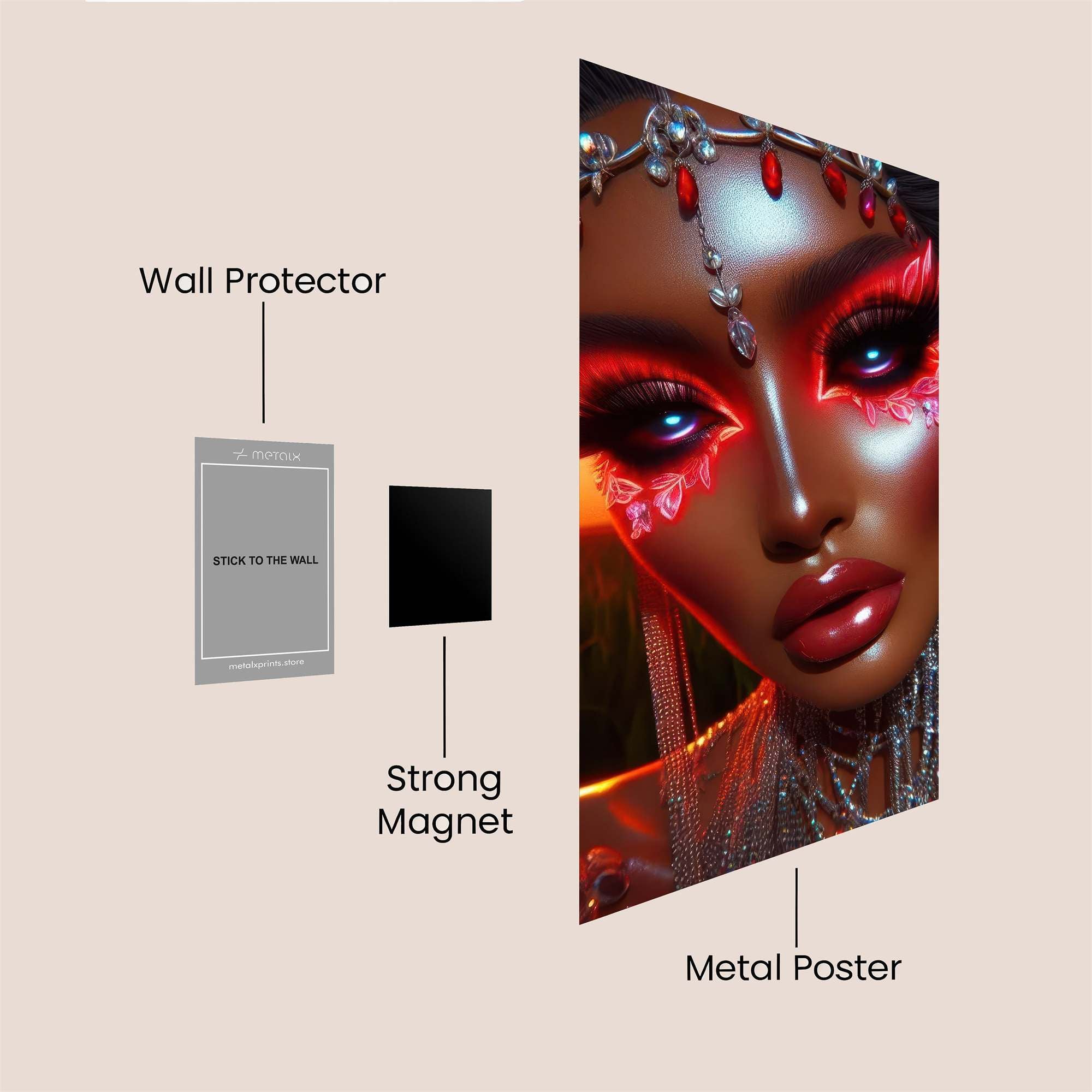 Sunset Sorceress Safe Wall Magnetic / M