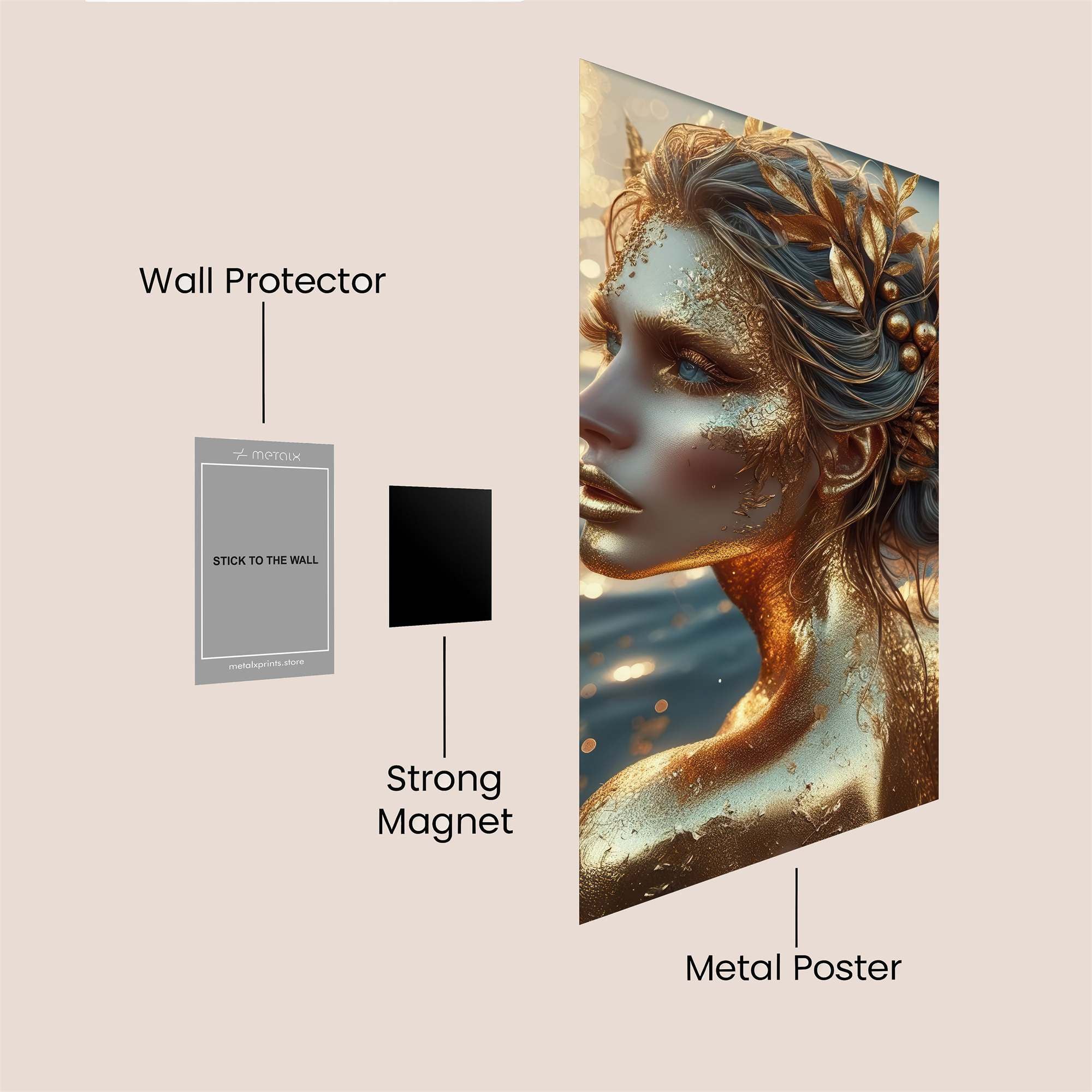 Golden Serenity Safe Wall Magnetic / M