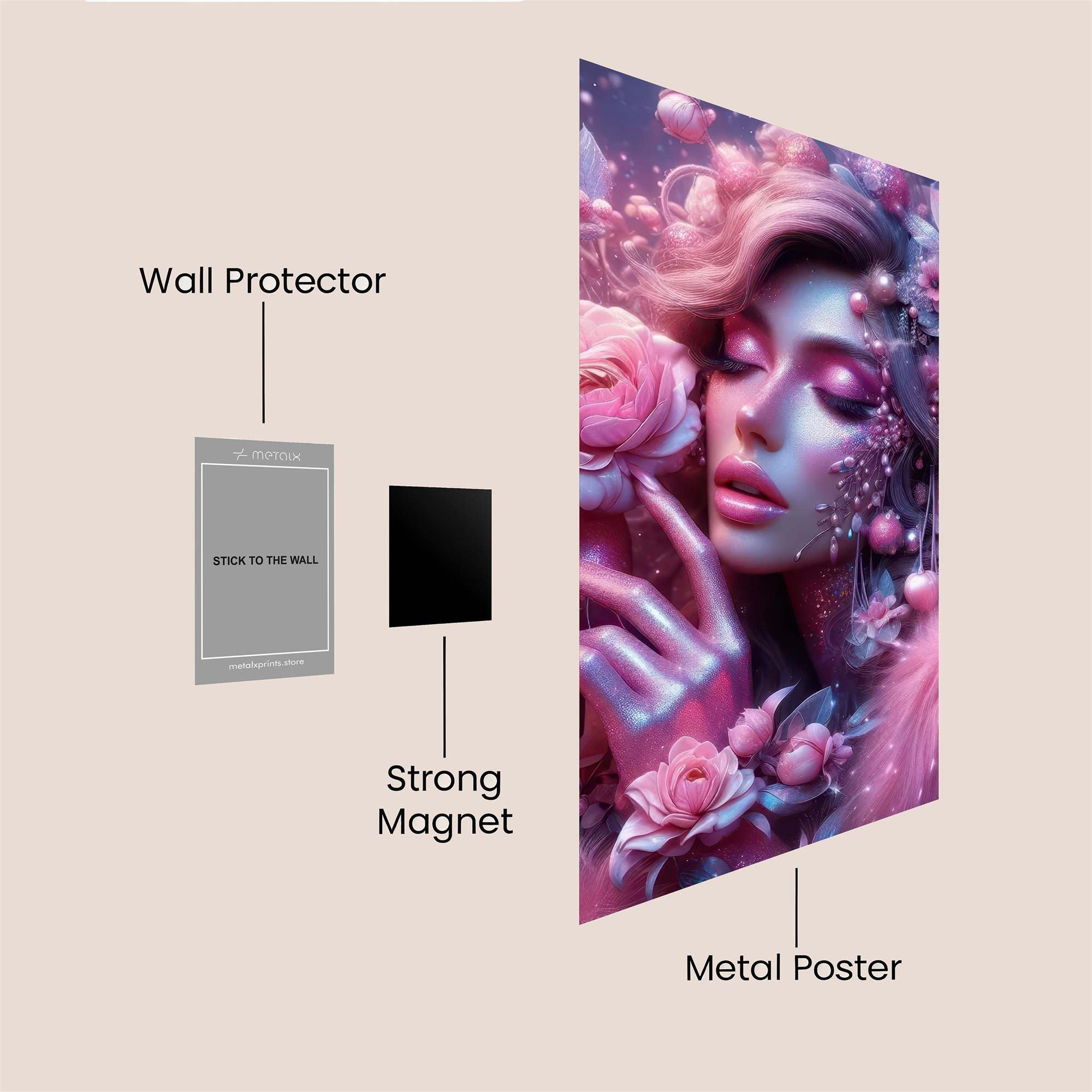 Floral Enchantment Safe Wall Magnetic / M