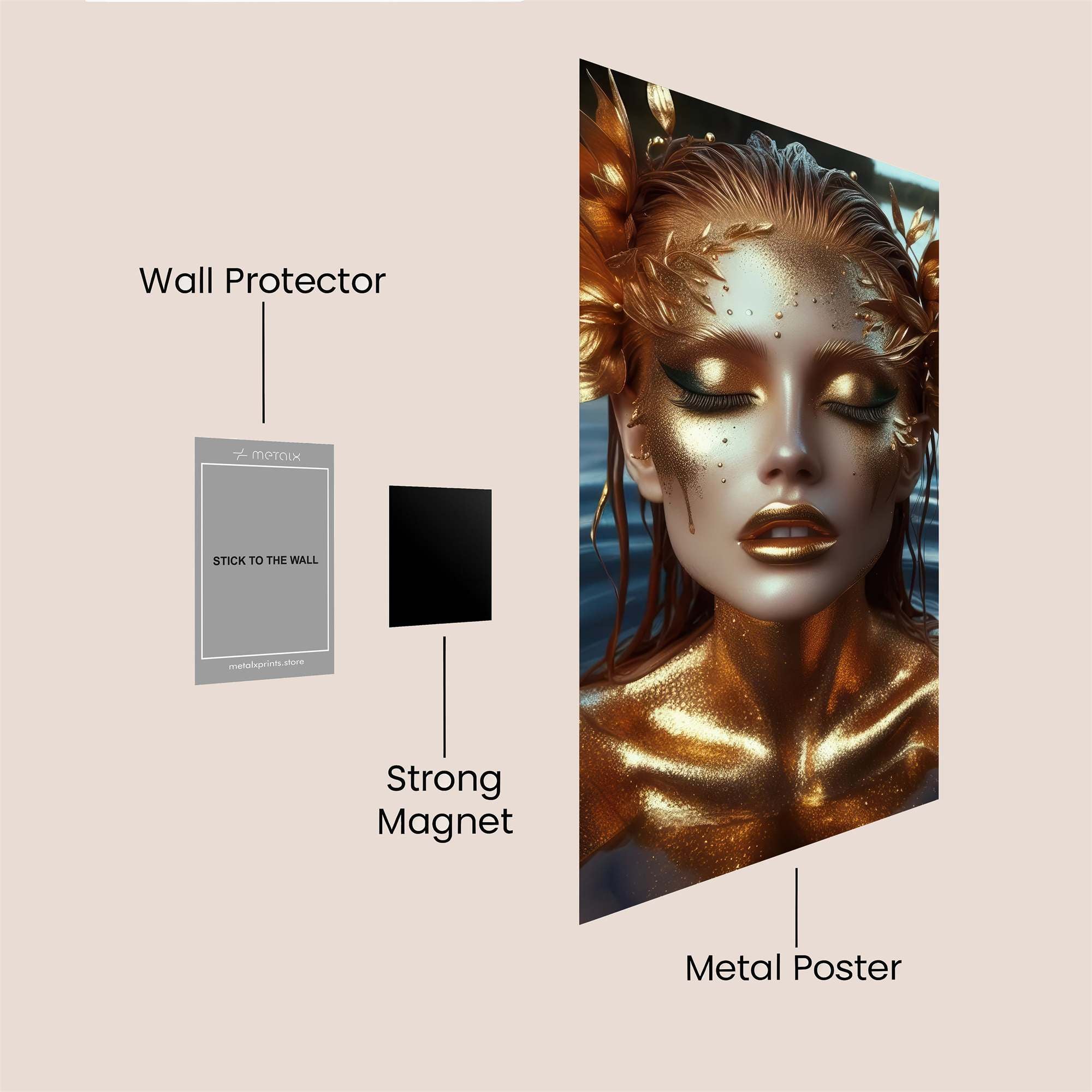 Golden Serenity Safe Wall Magnetic / M