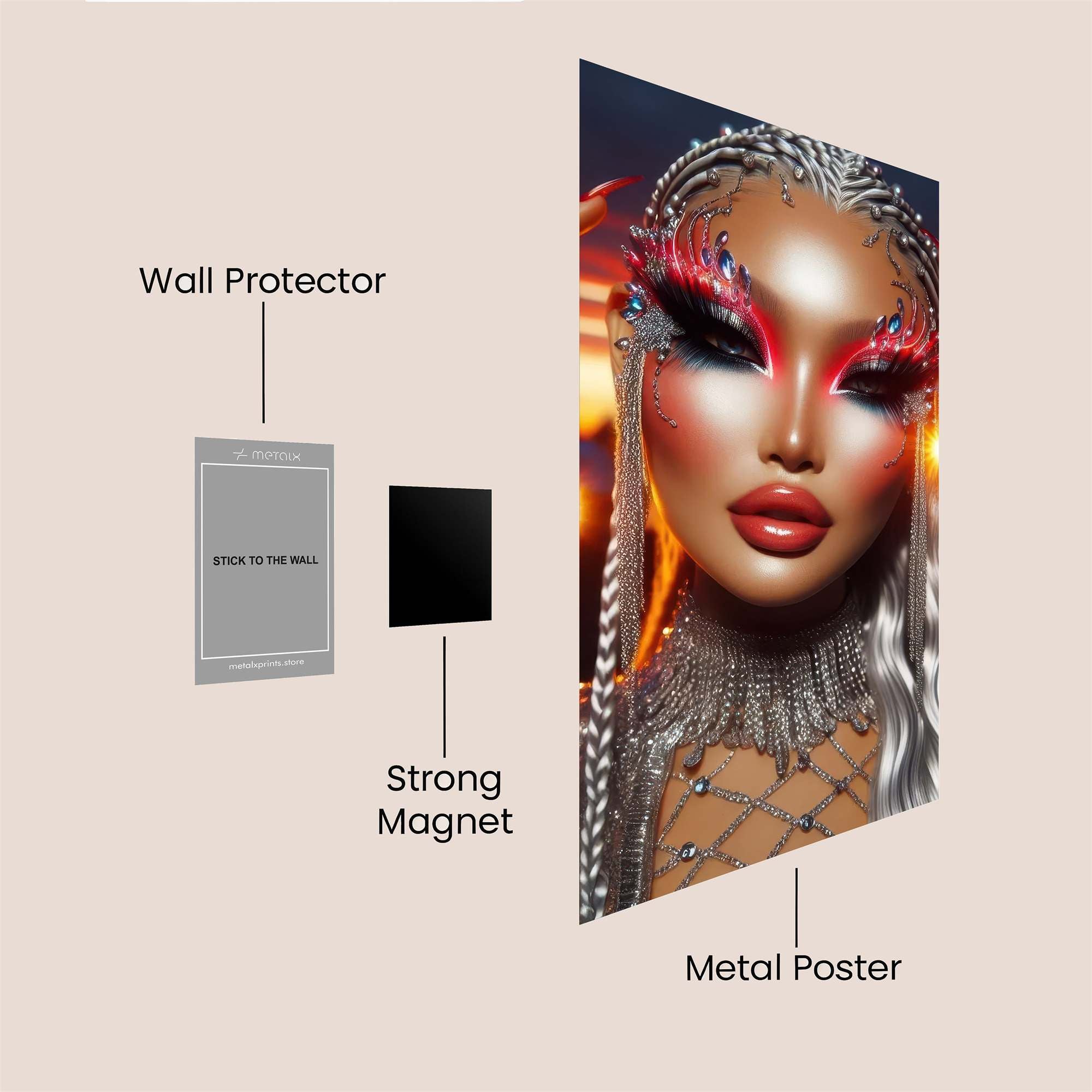 Sunset Diva Safe Wall Magnetic / M