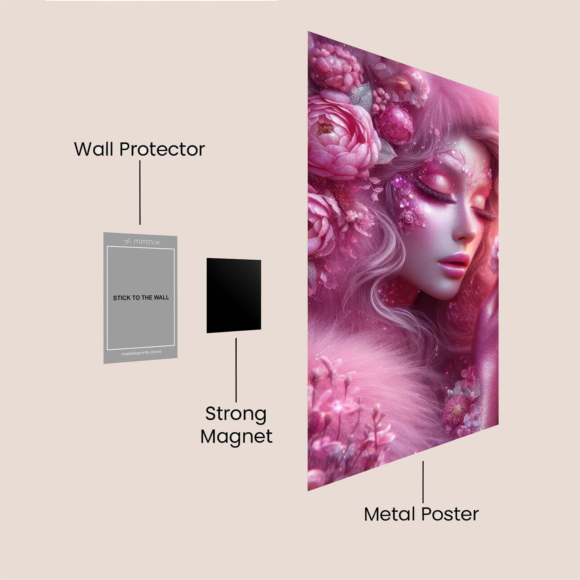 Floral Serenity Safe Wall Magnetic / M