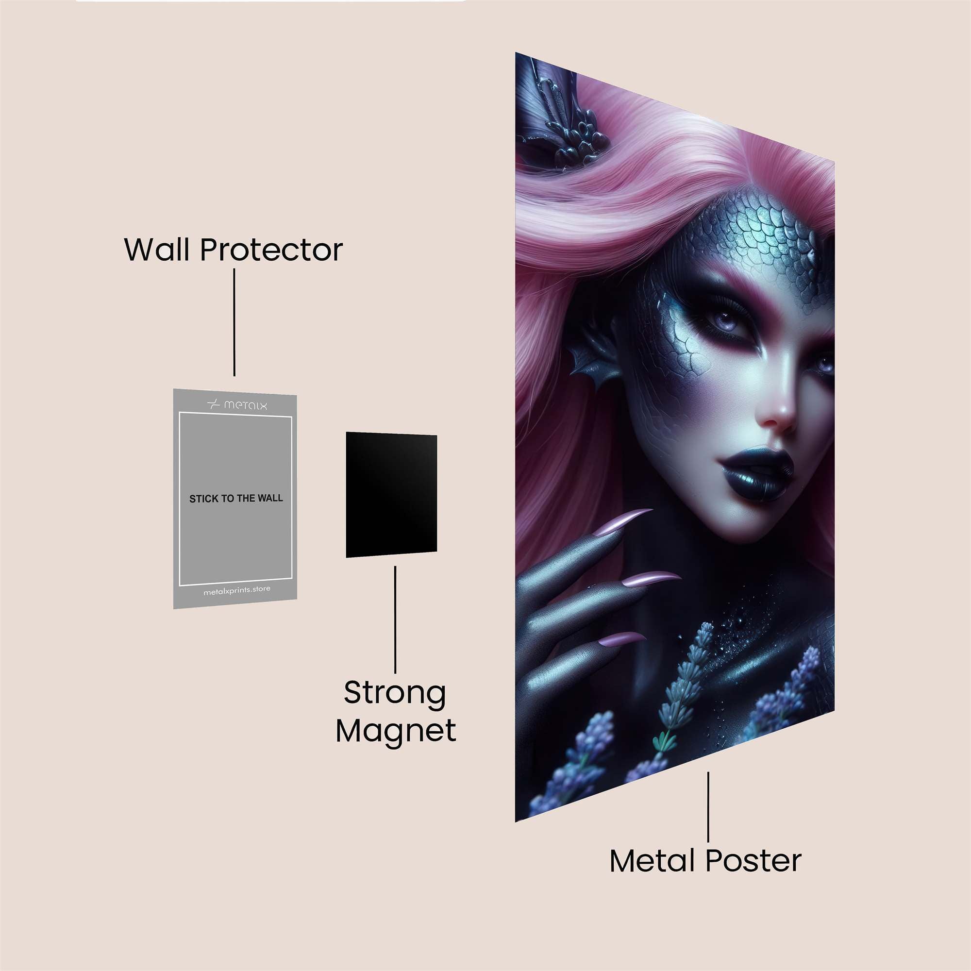 Mermaid Enigma Safe Wall Magnetic / M