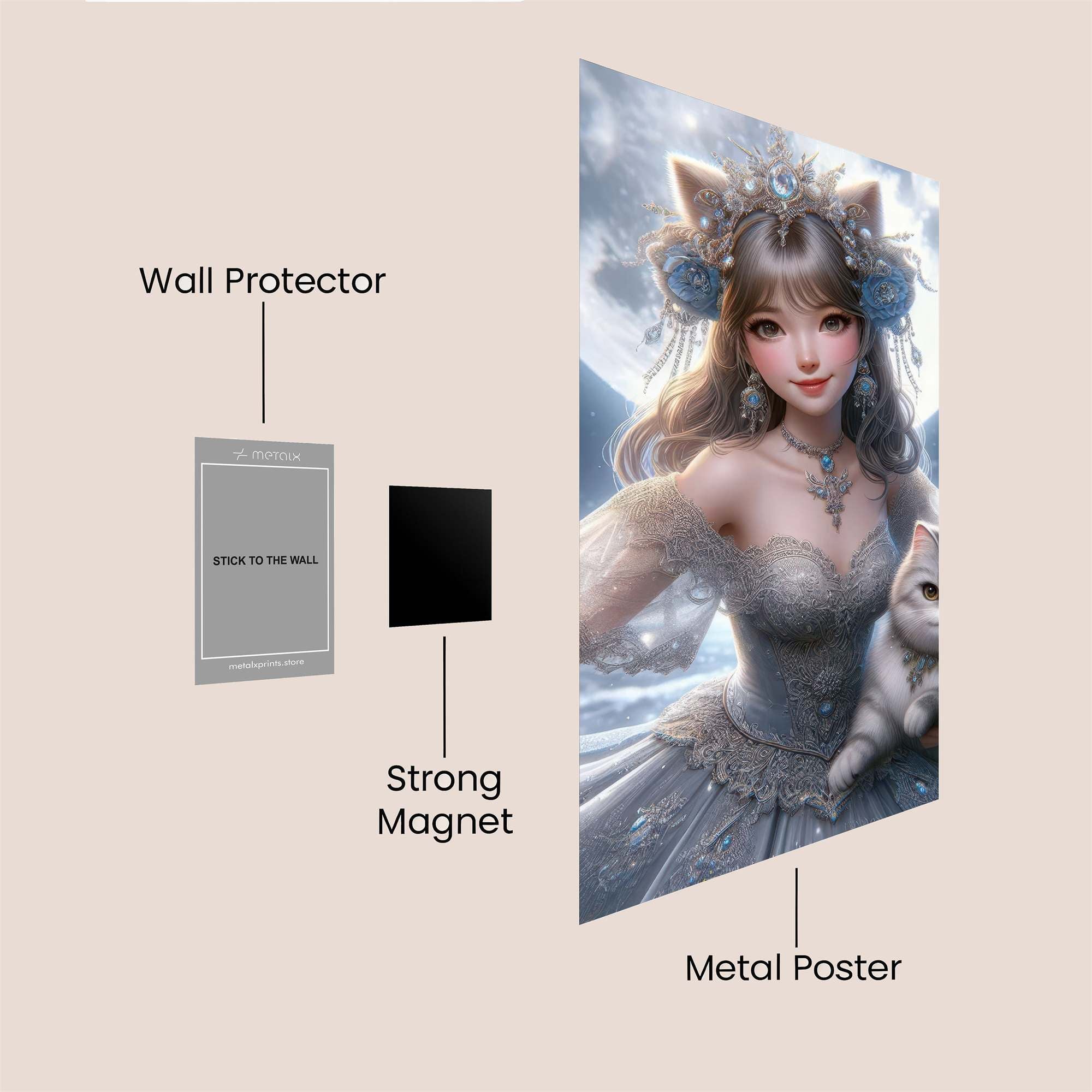 Lunar Elegance Safe Wall Magnetic / M