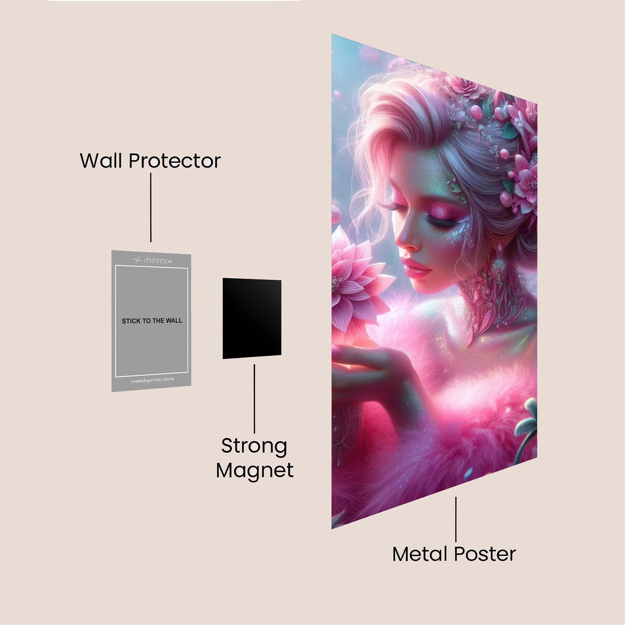 Floral Enchantment Safe Wall Magnetic / M