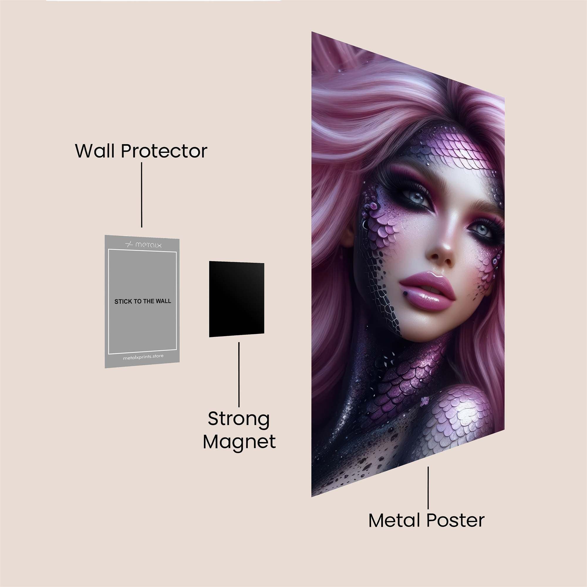 Mermaid Enchantment Safe Wall Magnetic / M