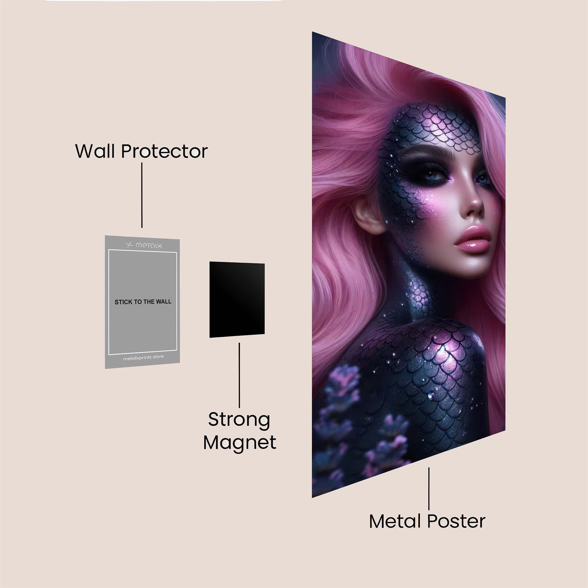 Mermaid Enigma Safe Wall Magnetic / M