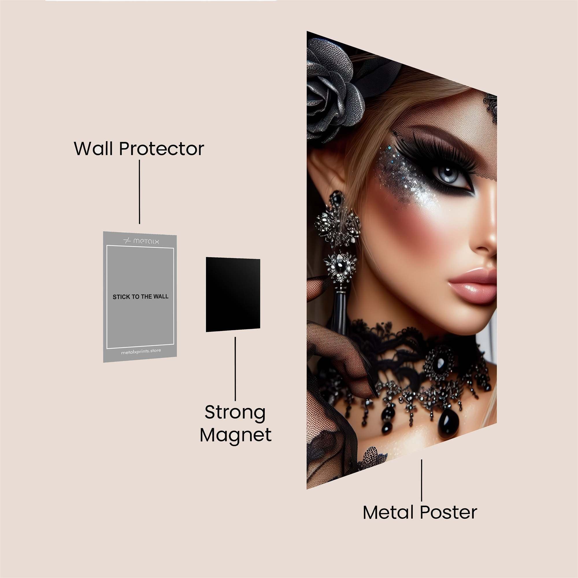 Gothic Elegance Safe Wall Magnetic / M