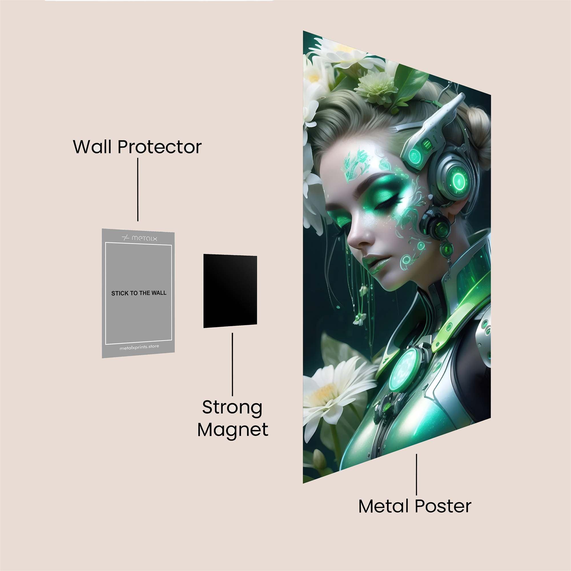 FlowerFuturist Safe Wall Magnetic / M