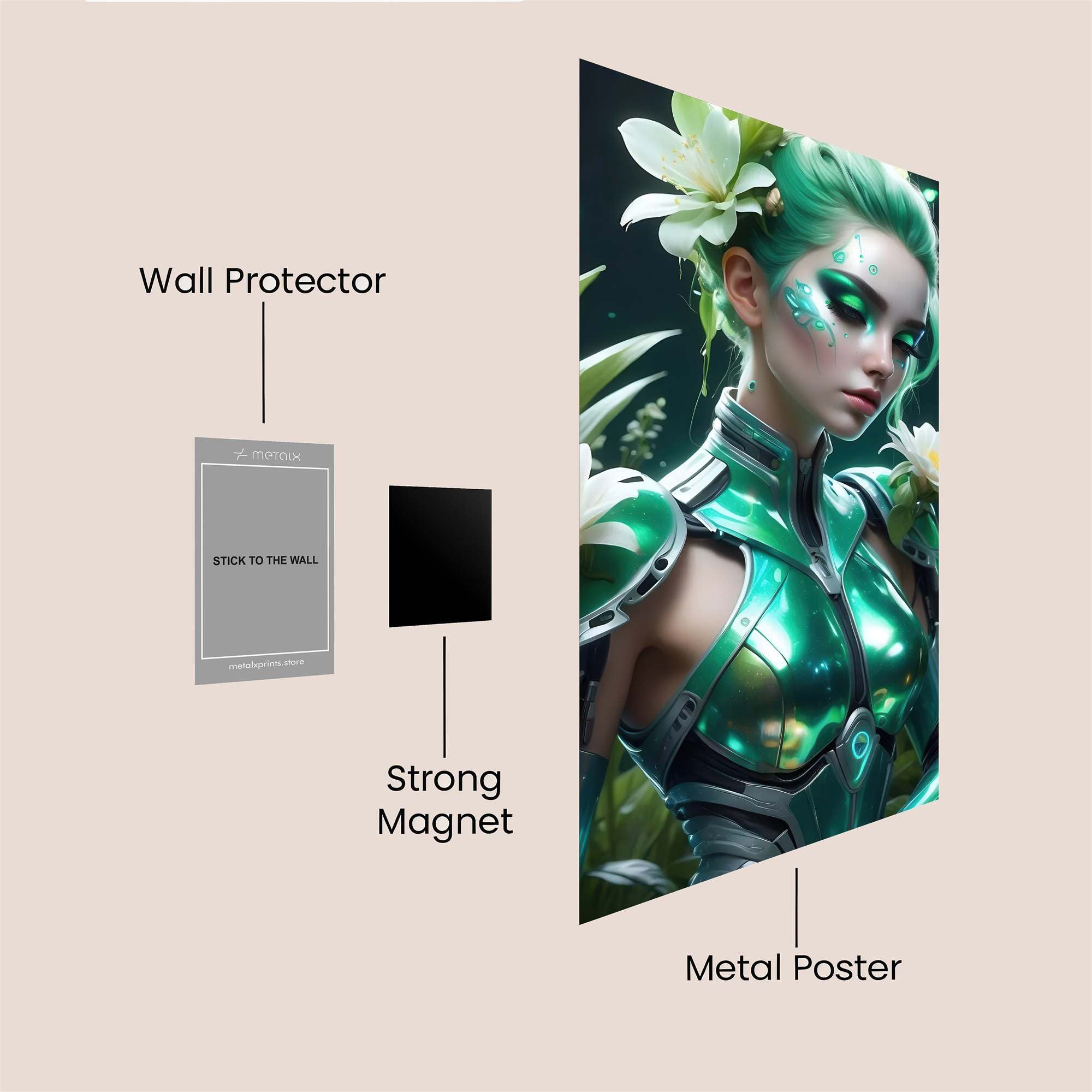 Floral Guardian Safe Wall Magnetic / M