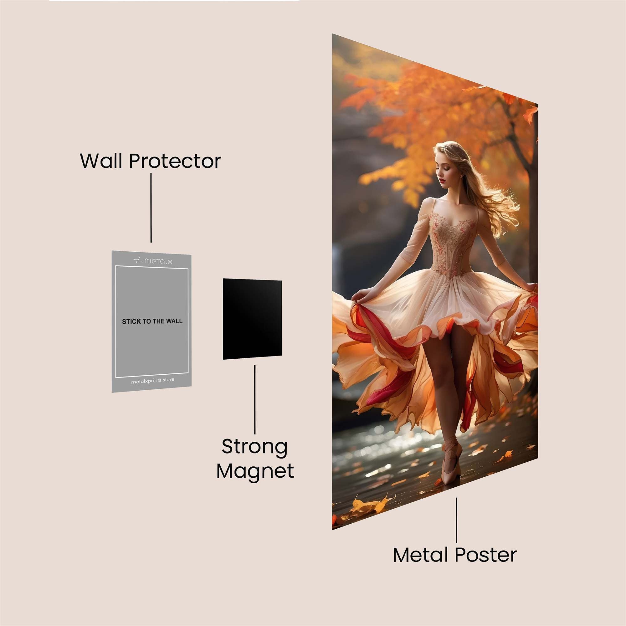 Autumn Whimsy Safe Wall Magnetic / M