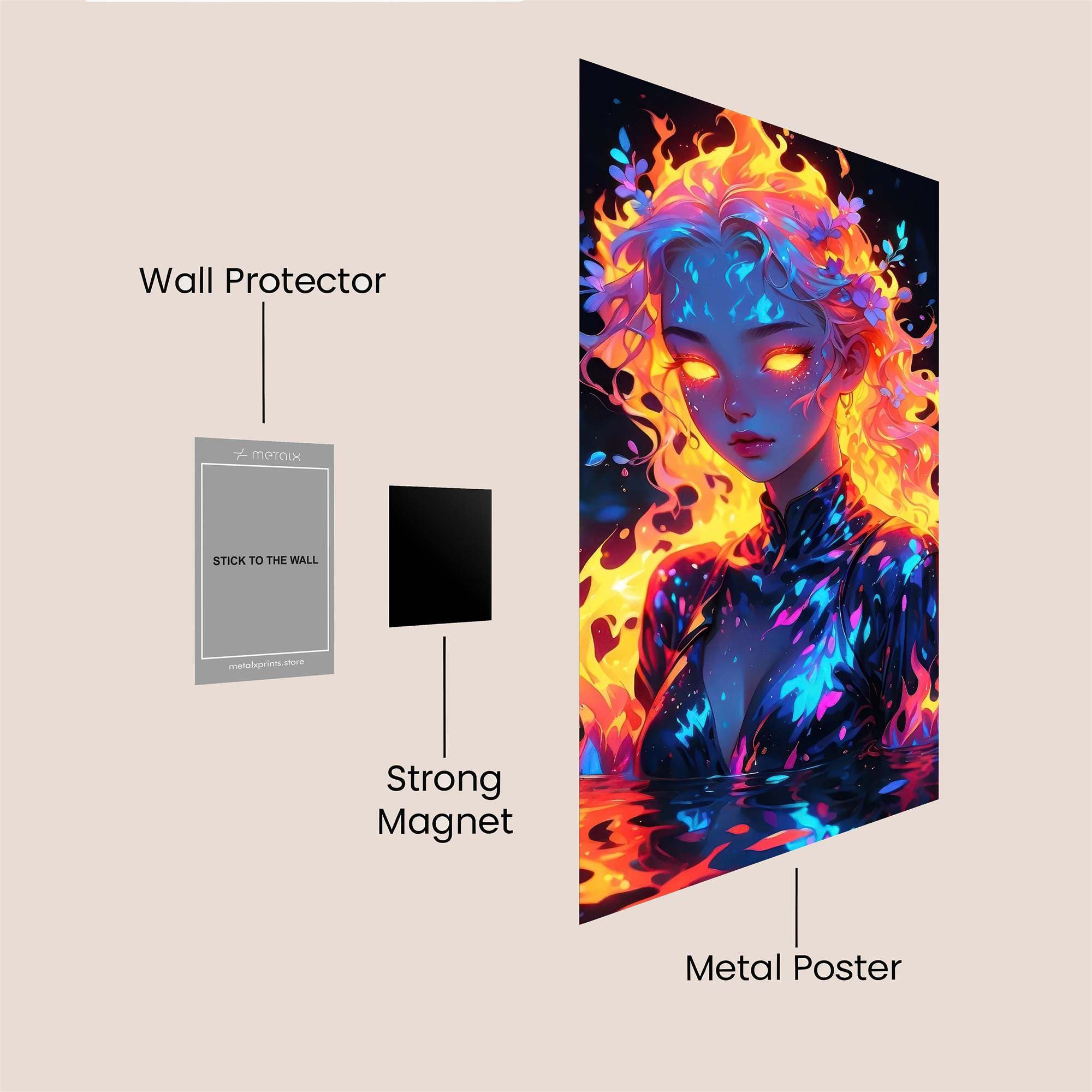 Flame Enigma Safe Wall Magnetic / M