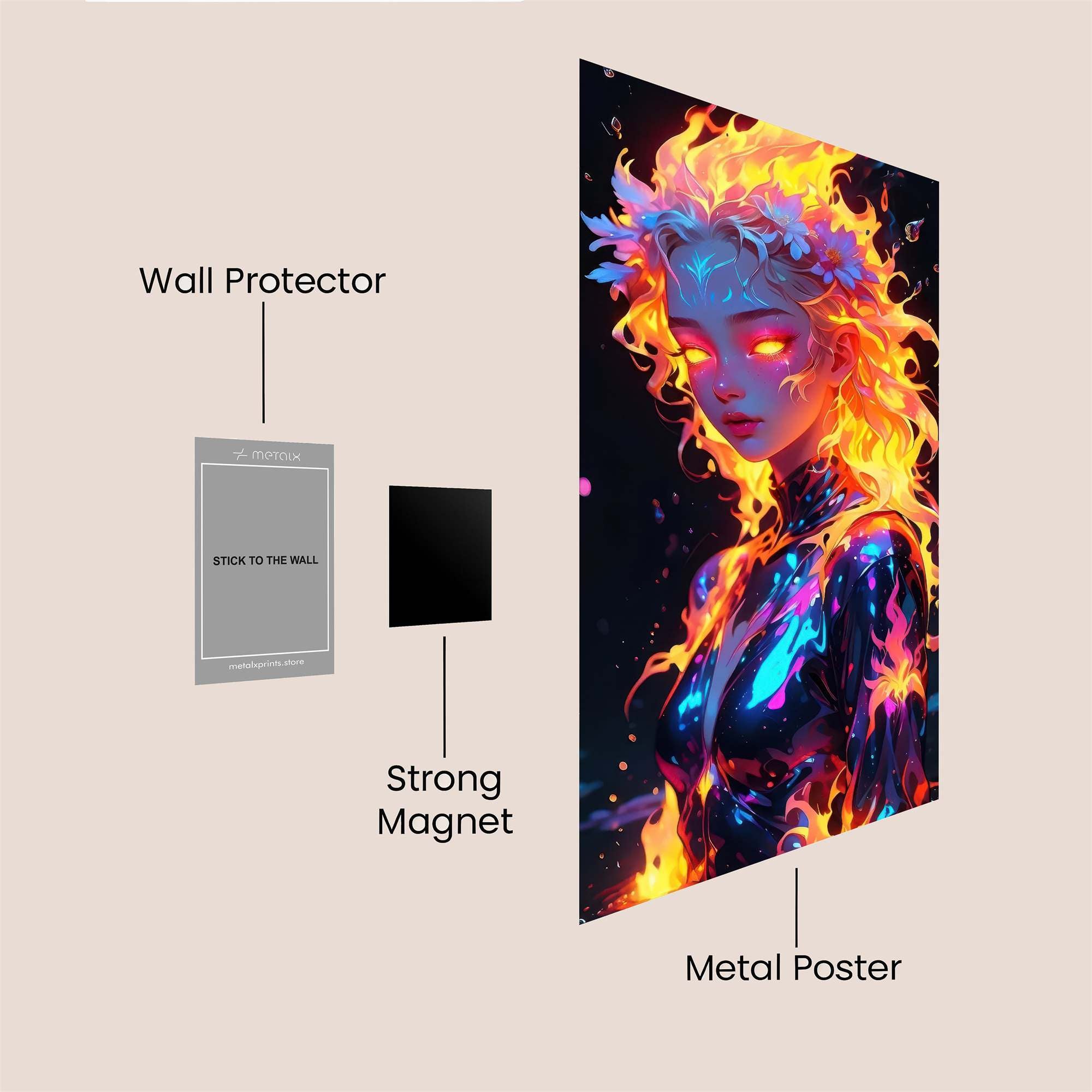 Flame Enchantress Safe Wall Magnetic / M