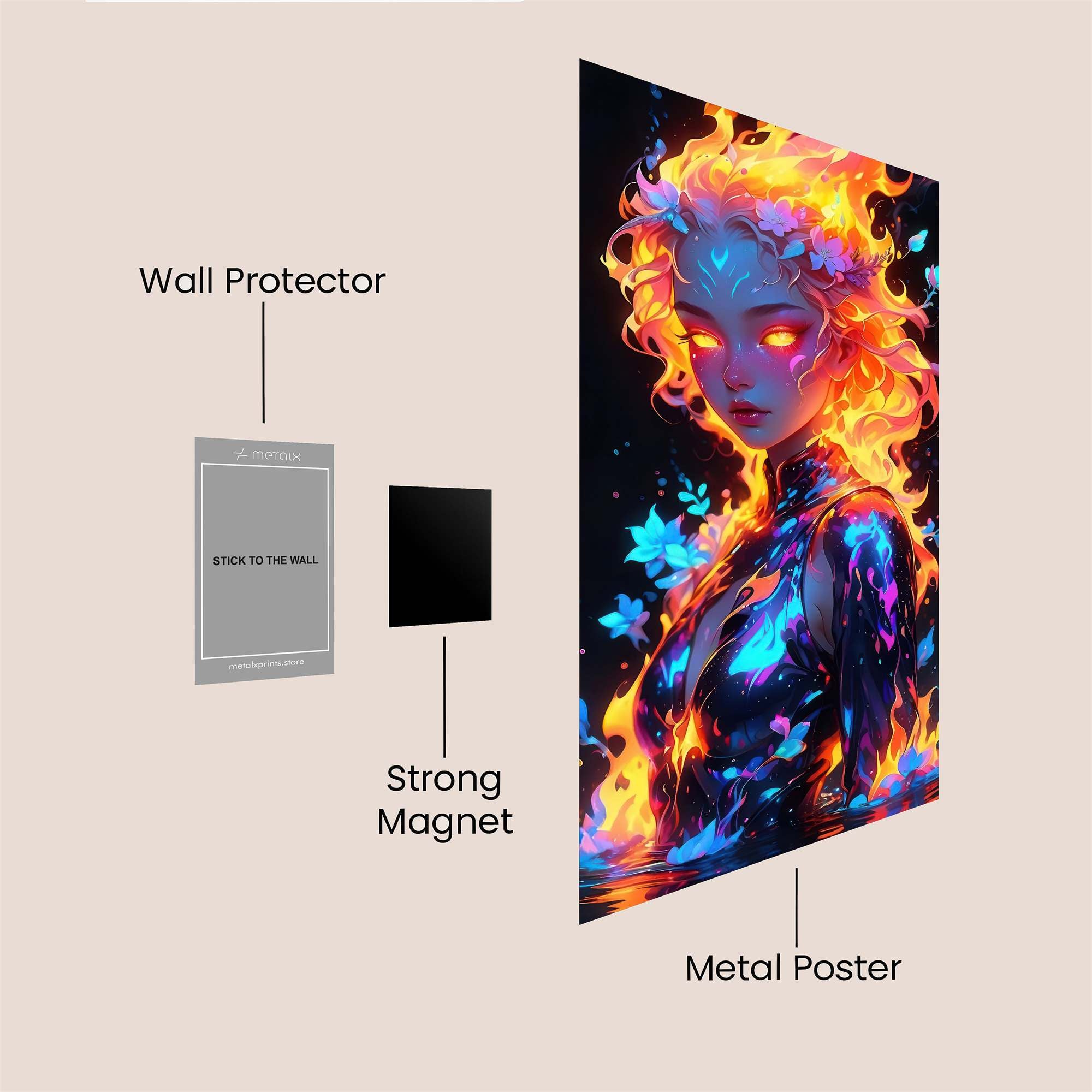 Flame Enchantress Safe Wall Magnetic / M