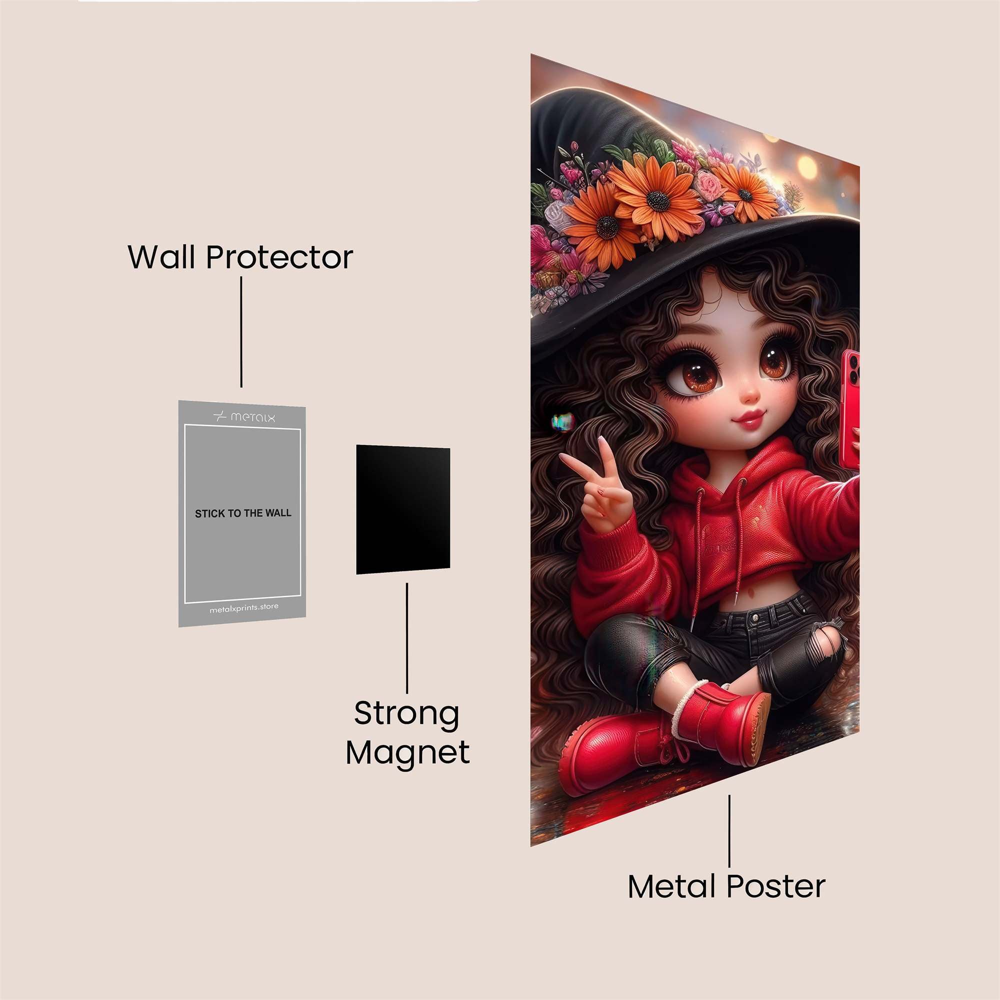 Witchy Whimsy Safe Wall Magnetic / M