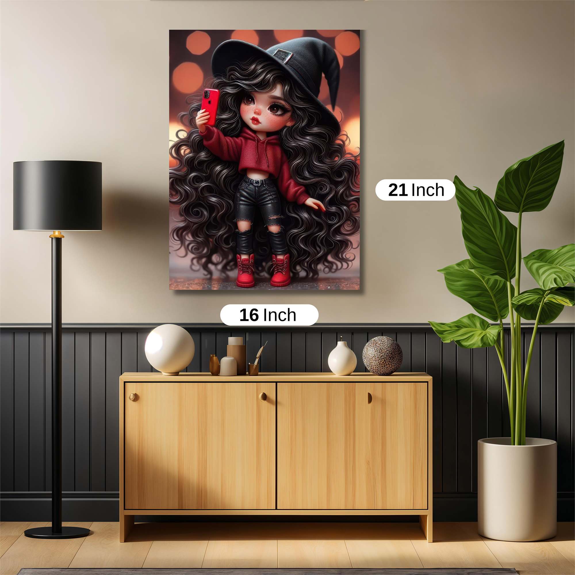 Witchy Selfie Safe Wall Magnetic / M