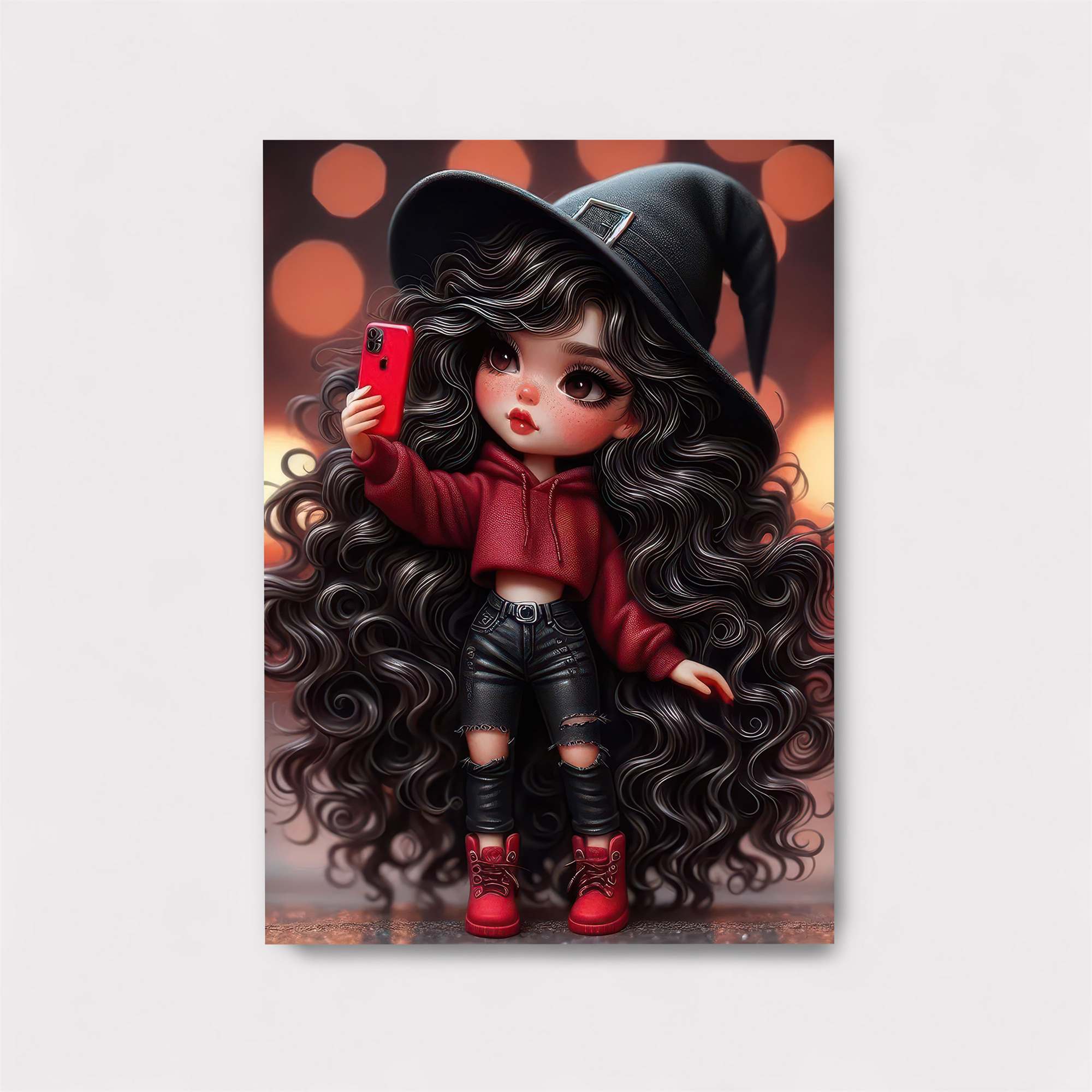 Witchy Selfie Safe Wall Magnetic / M