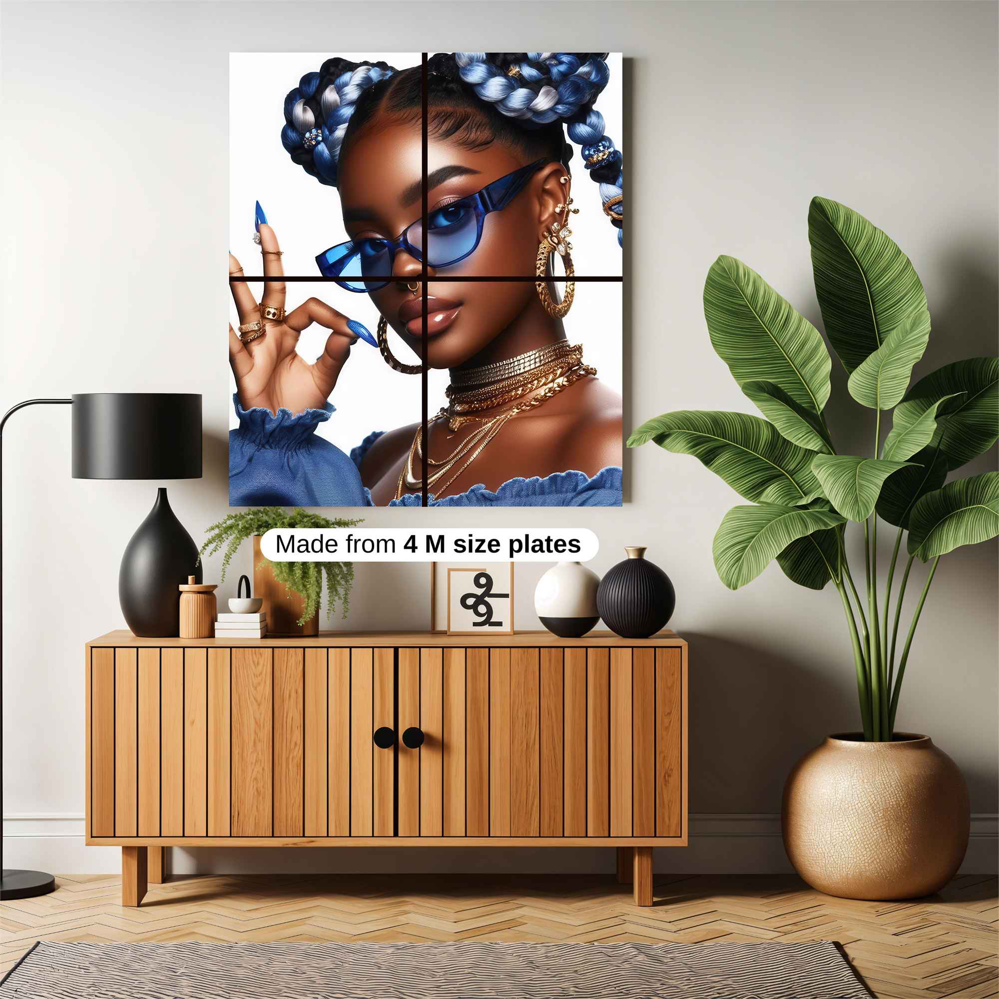 Blue Elegance Safe Wall Magnetic / M