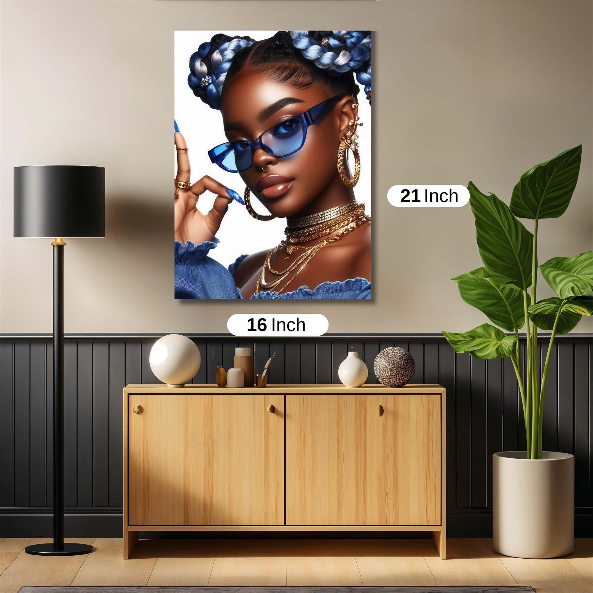 Blue Elegance Safe Wall Magnetic / M