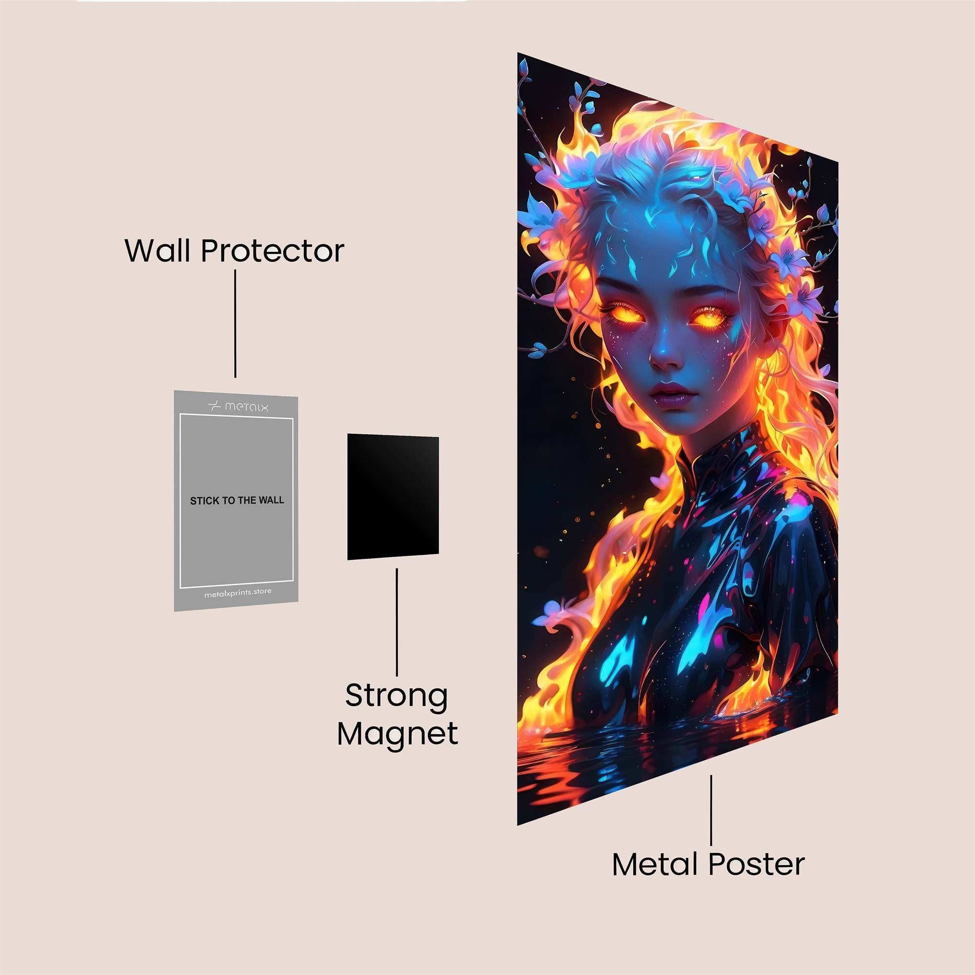 Flame Enigma Safe Wall Magnetic / M