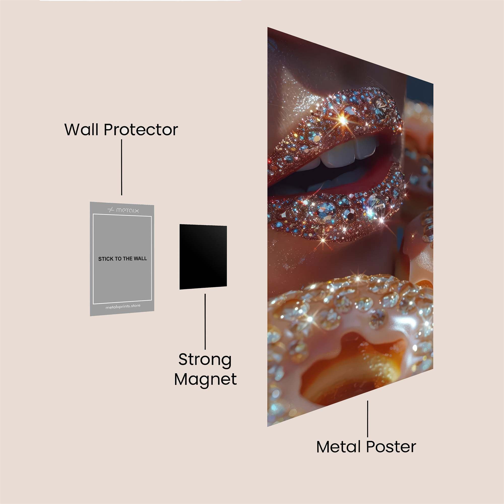 GlitterGlam Safe Wall Magnetic / M
