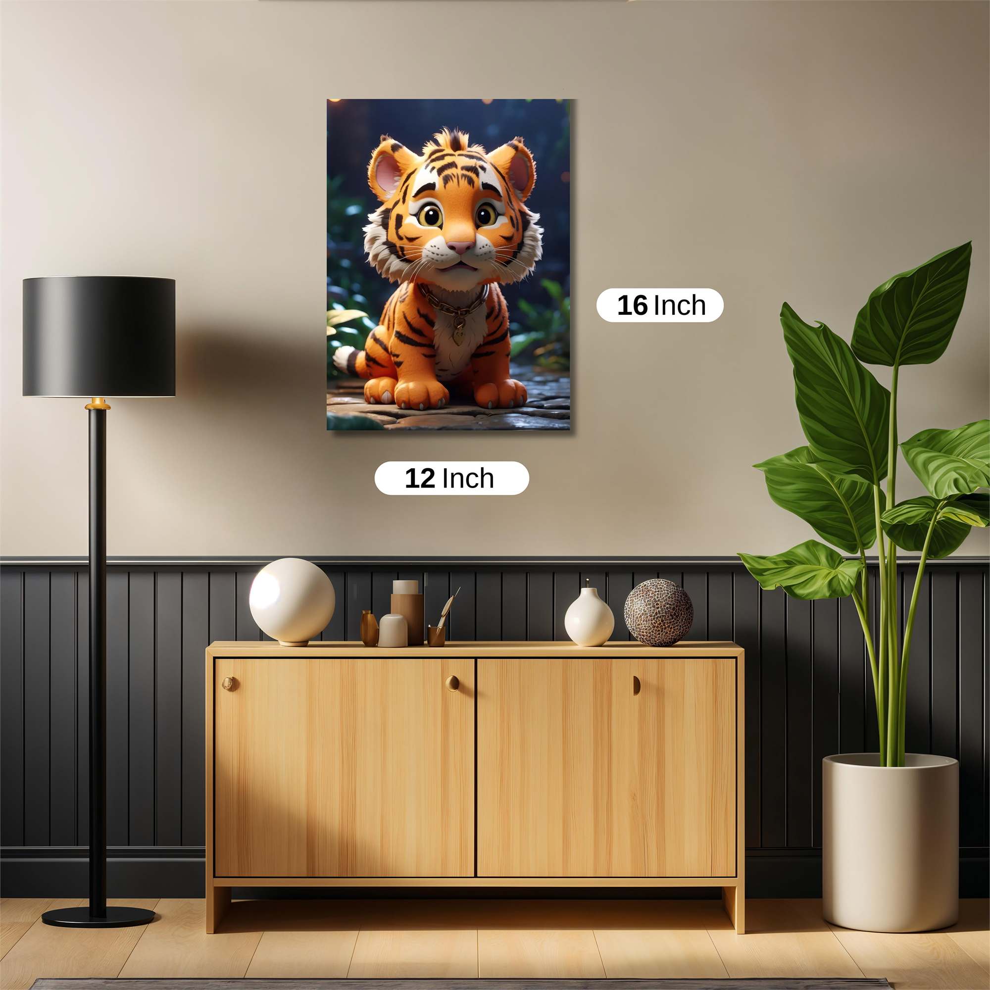 Tiger Whimsy Safe Wall Magnetic / M