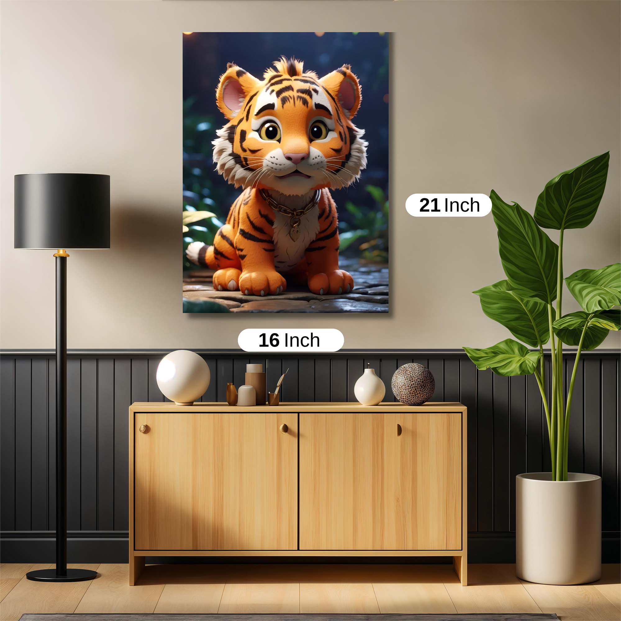 Tiger Whimsy Safe Wall Magnetic / M
