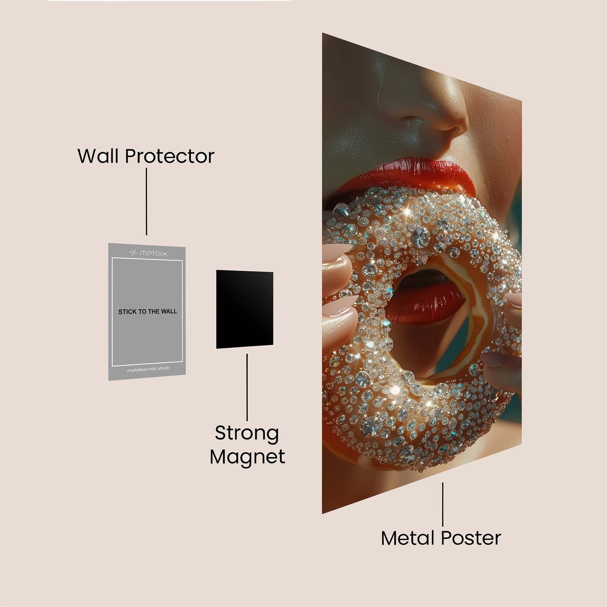 Diamond Delight Safe Wall Magnetic / M