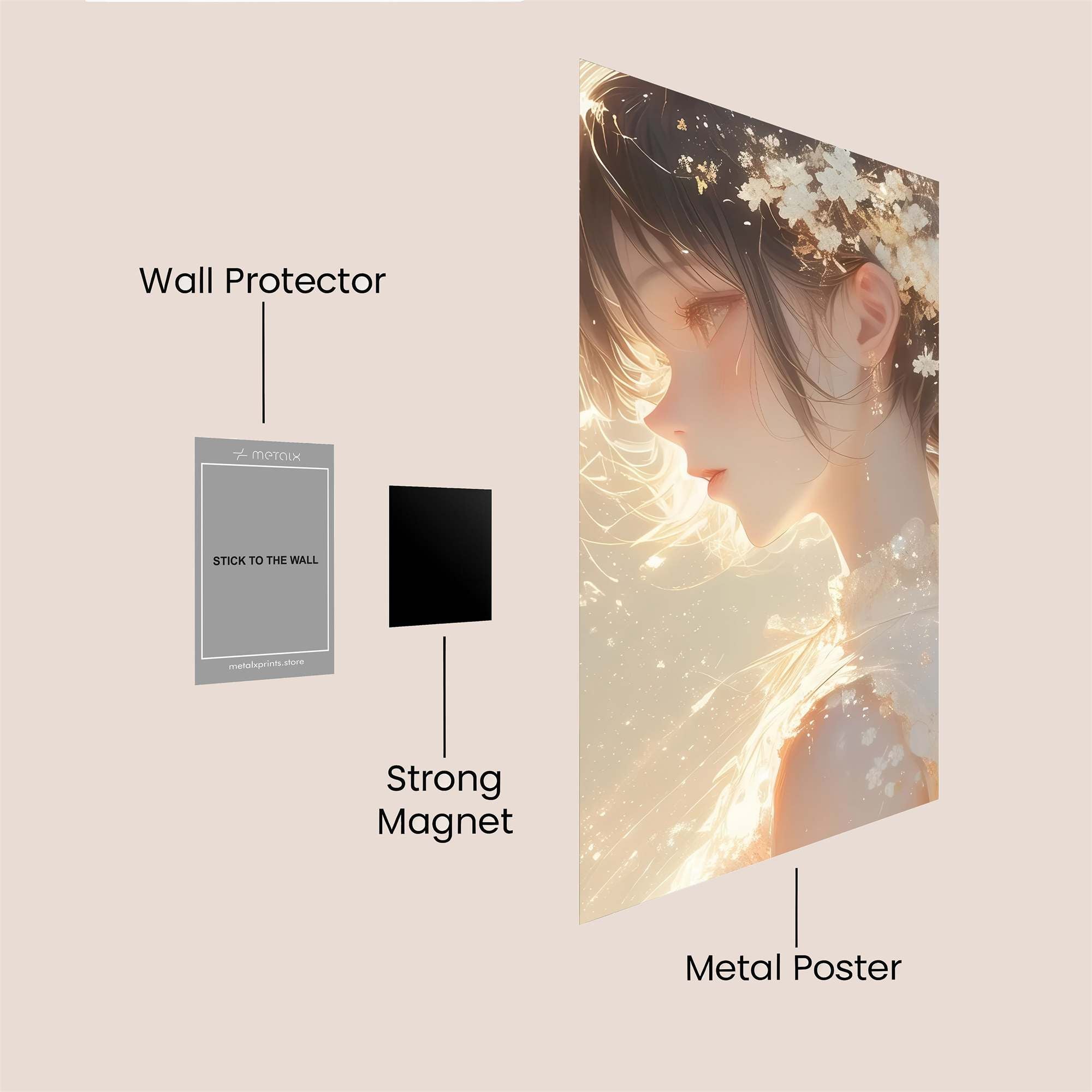 Floral Serenity Safe Wall Magnetic / M