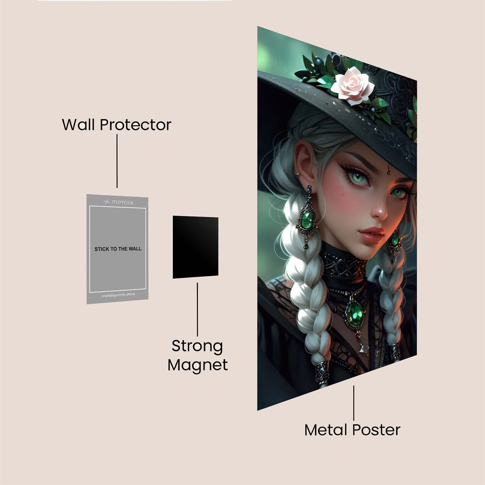 Witch Enigma Safe Wall Magnetic / M