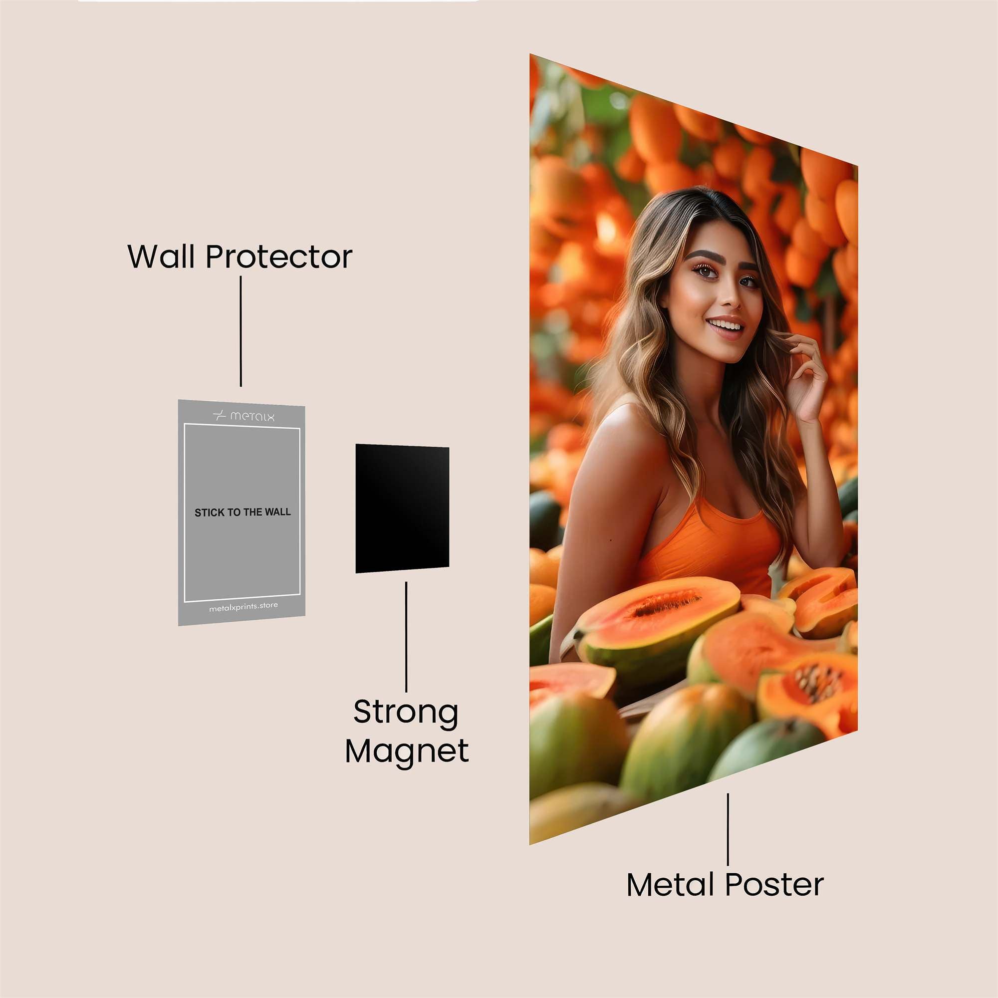 Papaya Paradise Safe Wall Magnetic / M