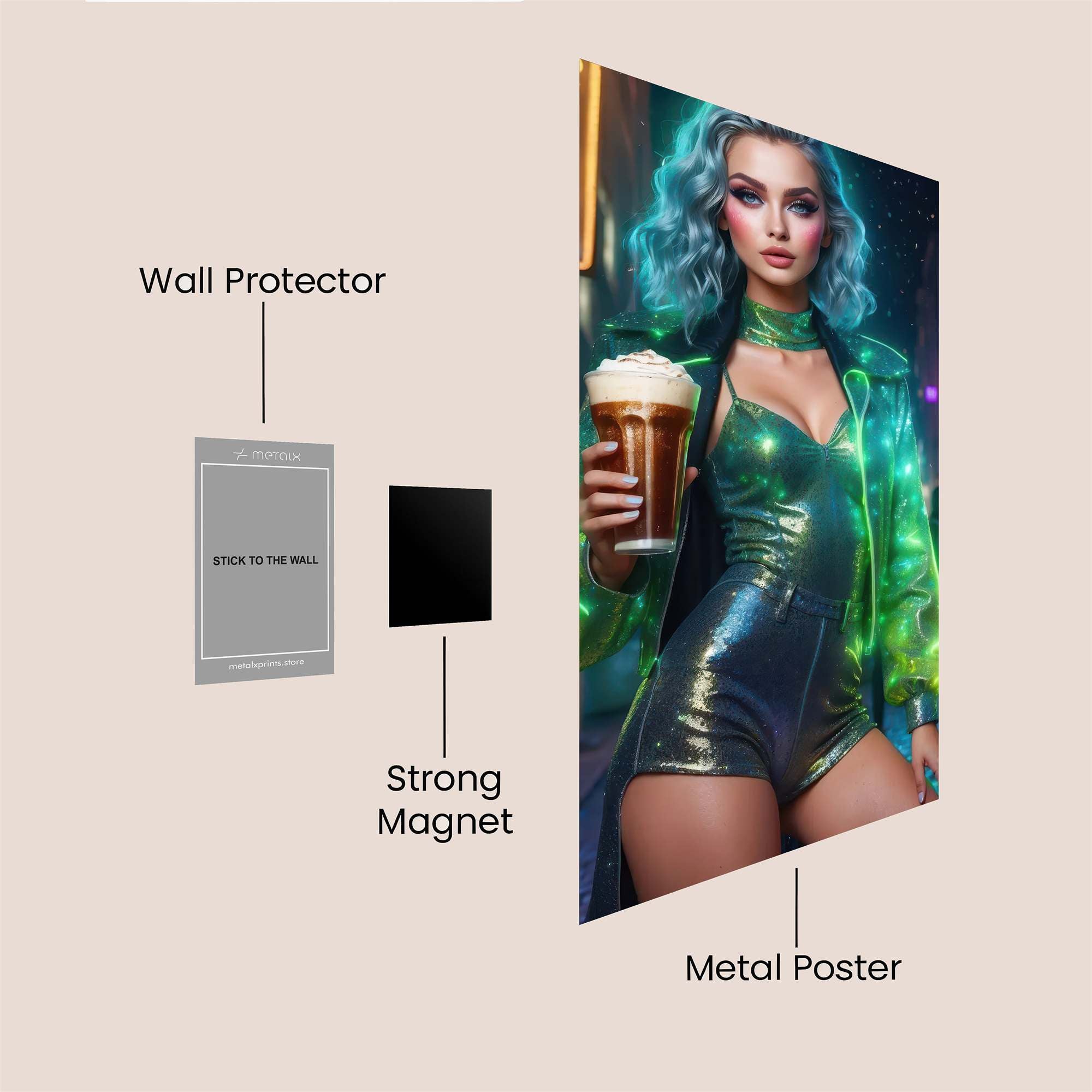 Neon Enigma Safe Wall Magnetic / M