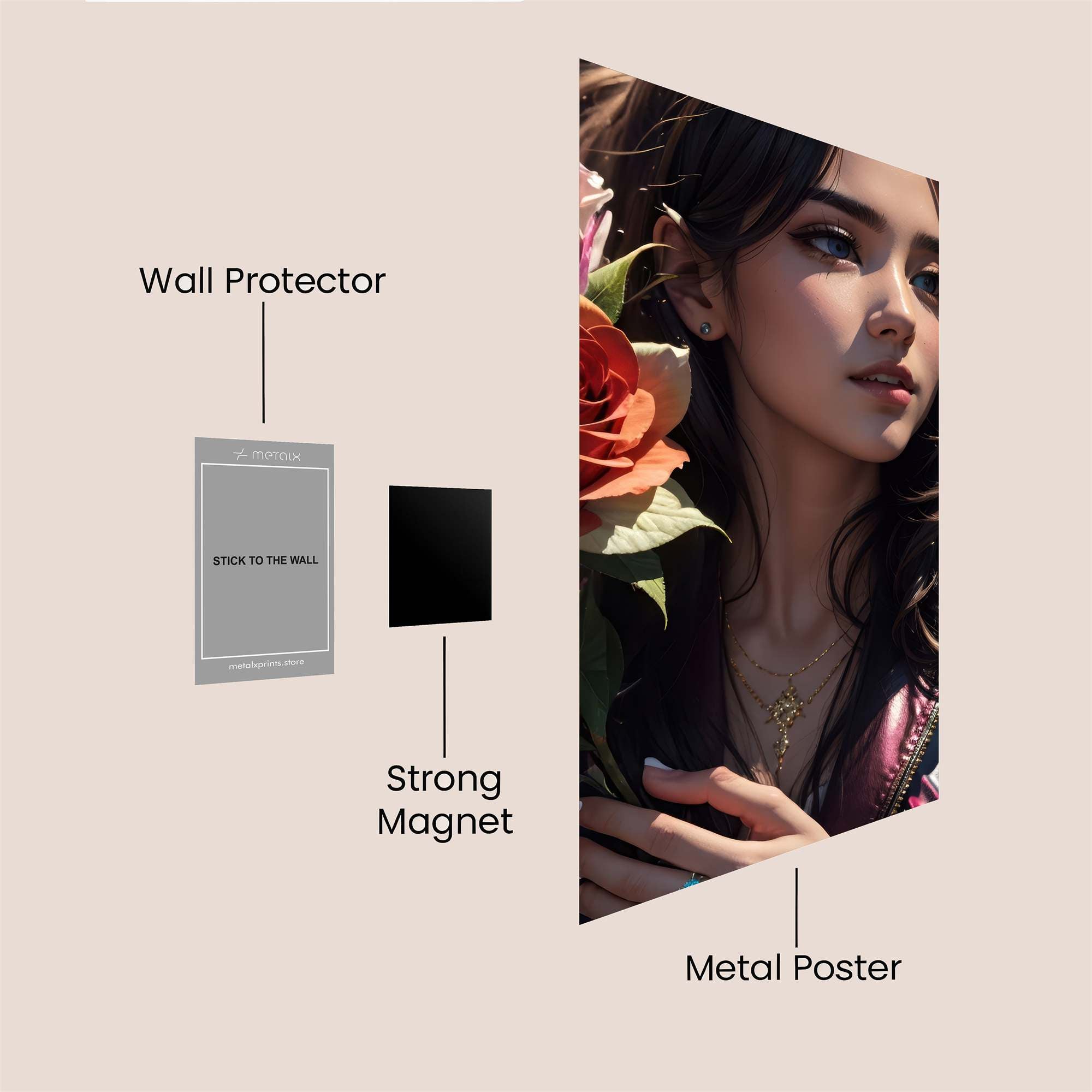 Rose Radiance Safe Wall Magnetic / M