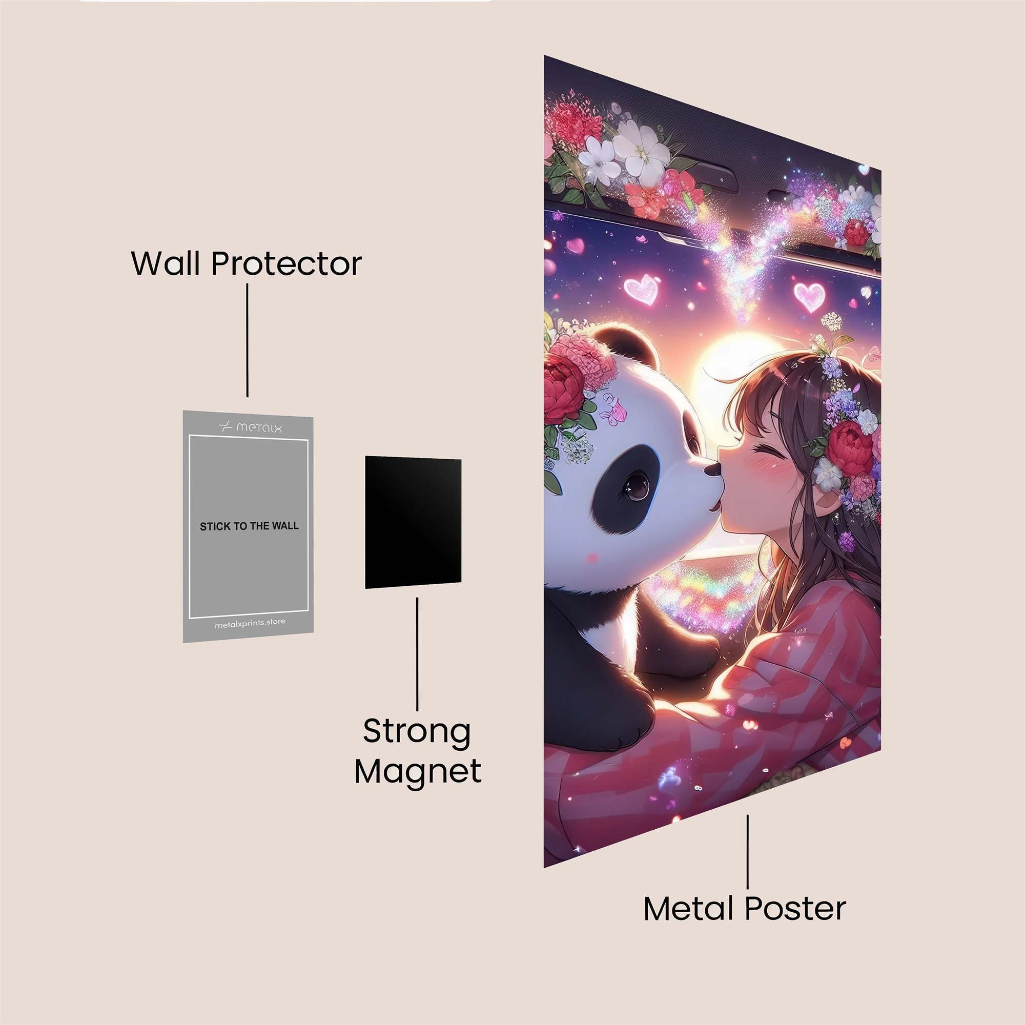 Panda Bliss Safe Wall Magnetic / M