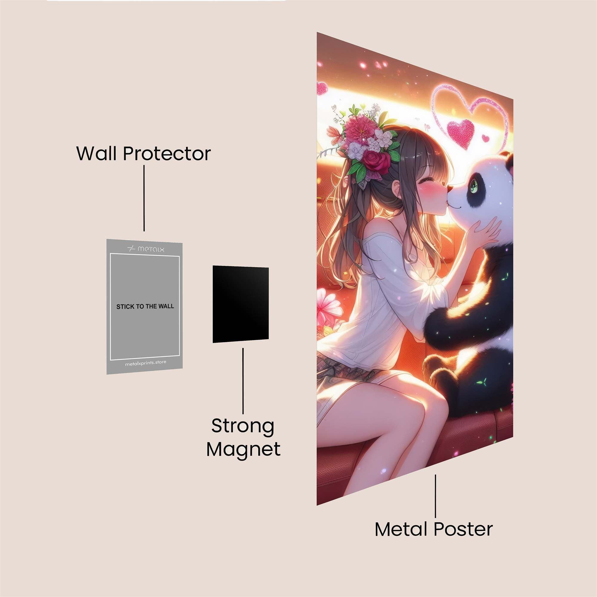 Panda Bliss Safe Wall Magnetic / M