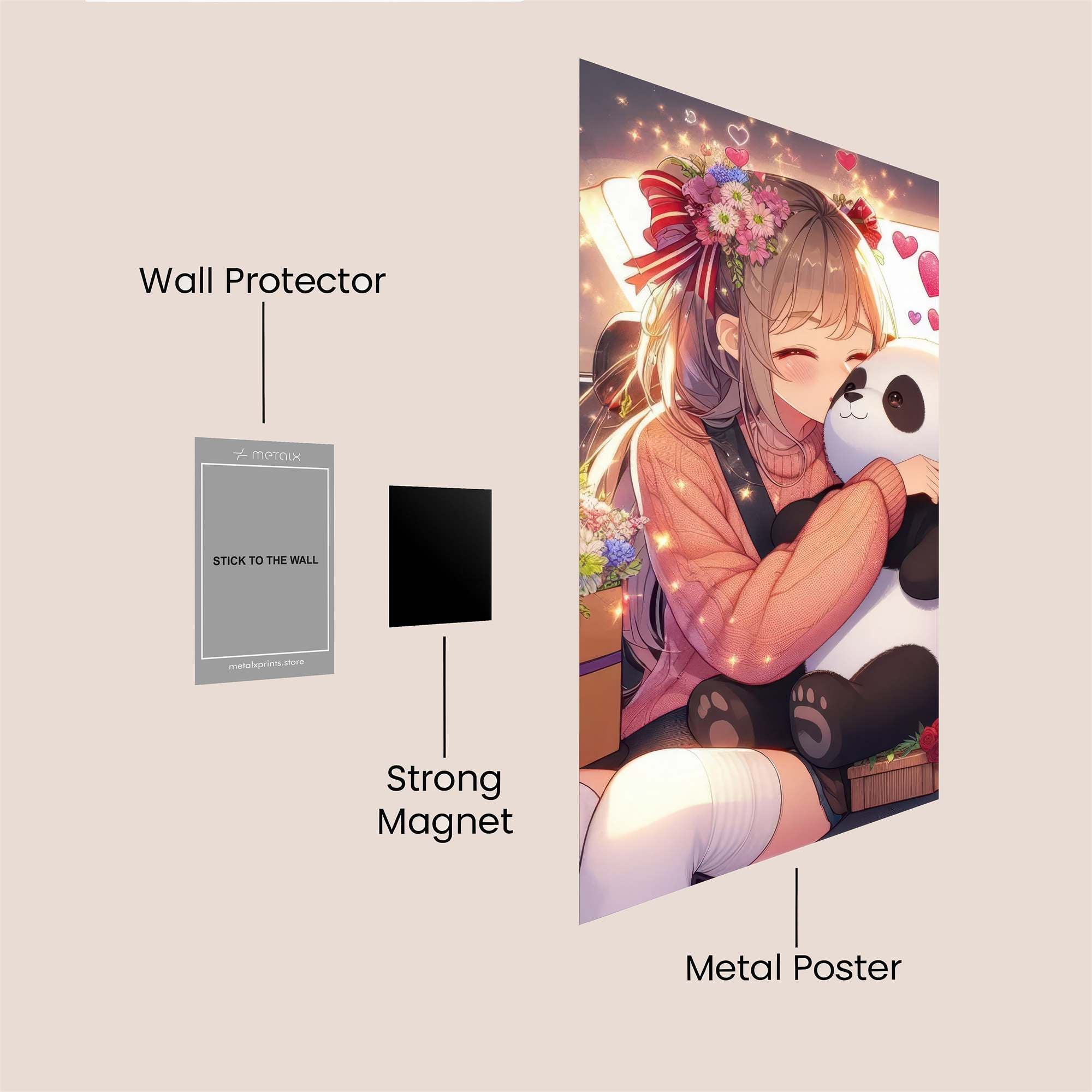 Panda Bliss Safe Wall Magnetic / M