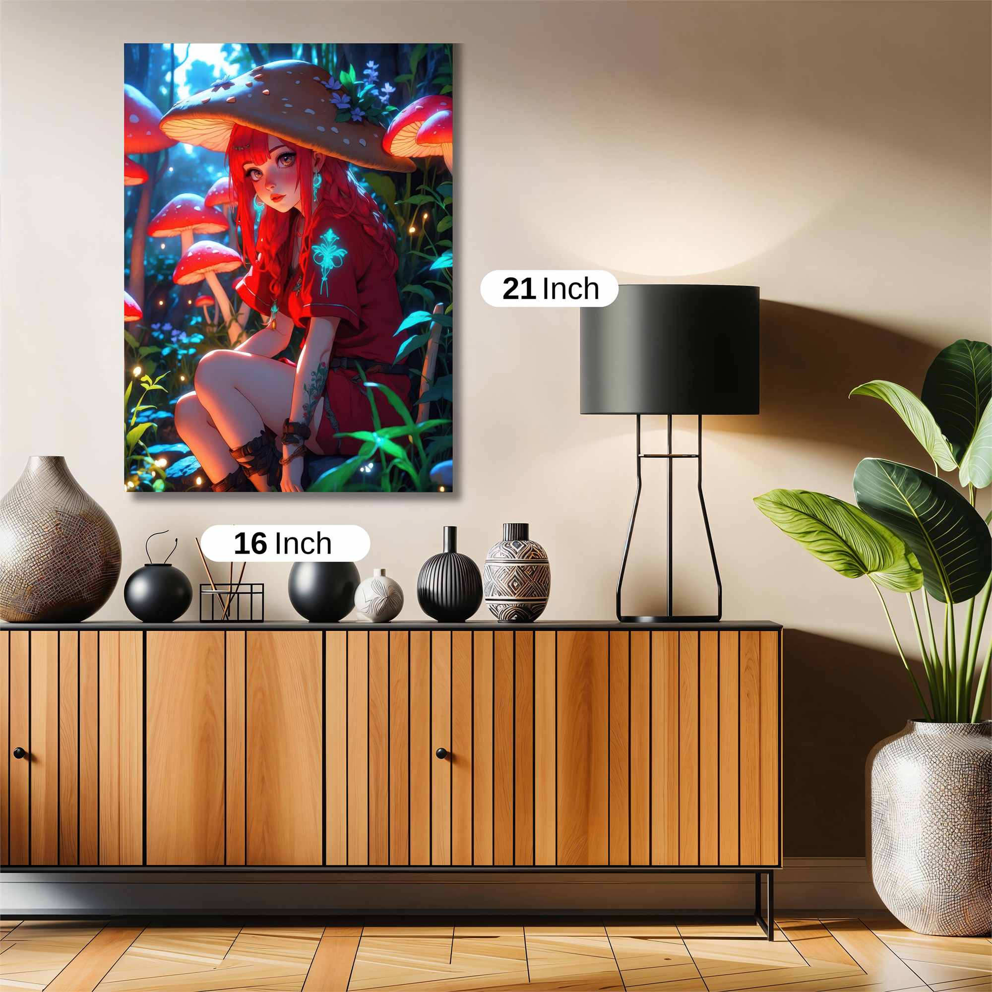 Mushroom Whimsy Safe Wall Magnetic / M