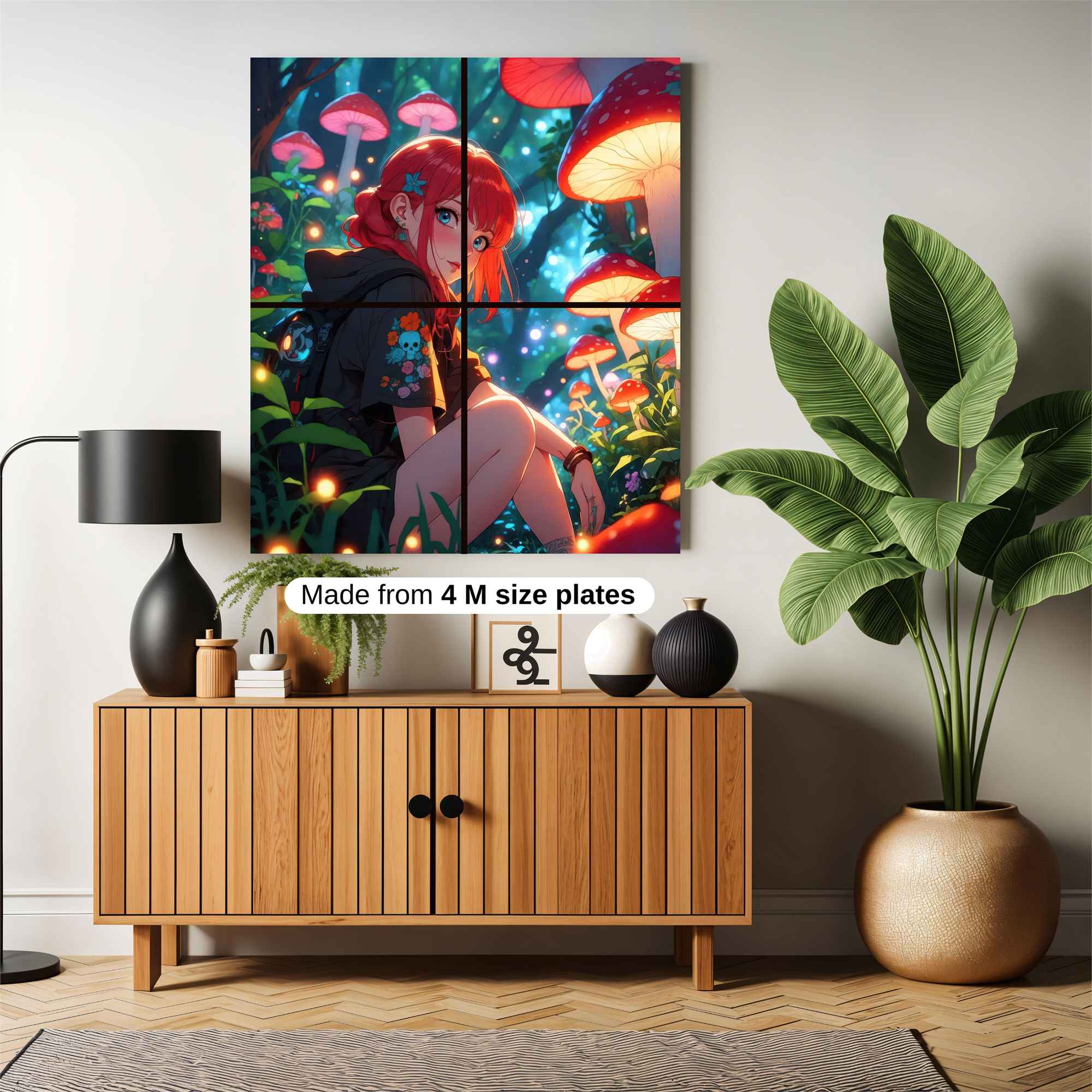 Mushroom Whimsy Safe Wall Magnetic / M