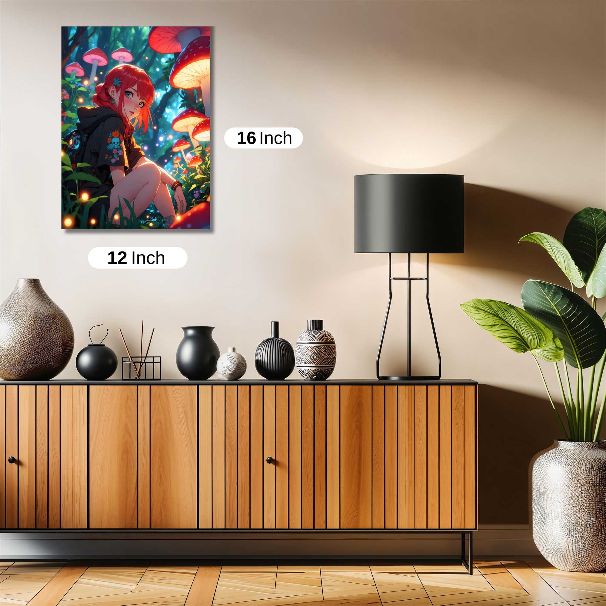 Mushroom Whimsy Safe Wall Magnetic / M