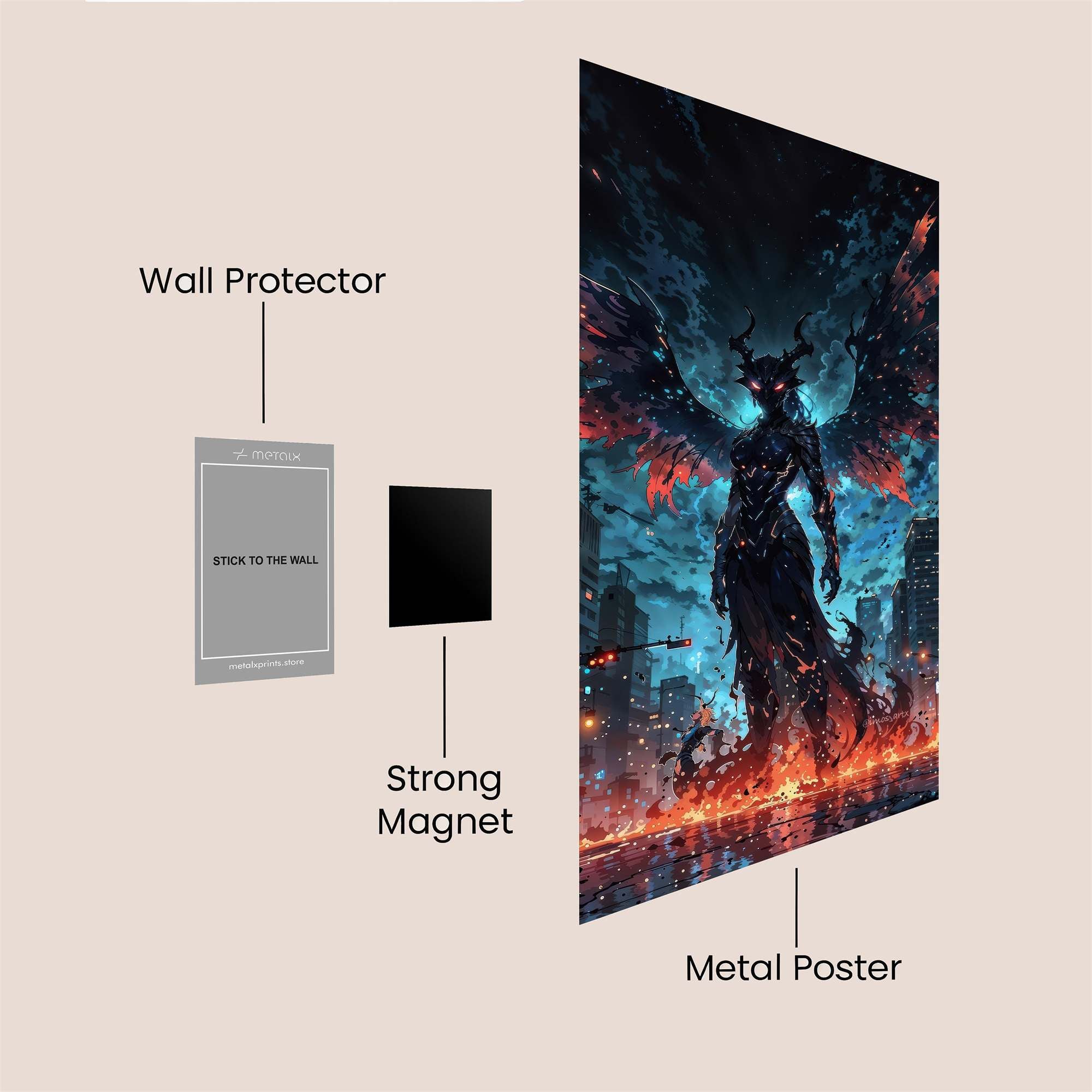 Demon Apocalypse Safe Wall Magnetic / M