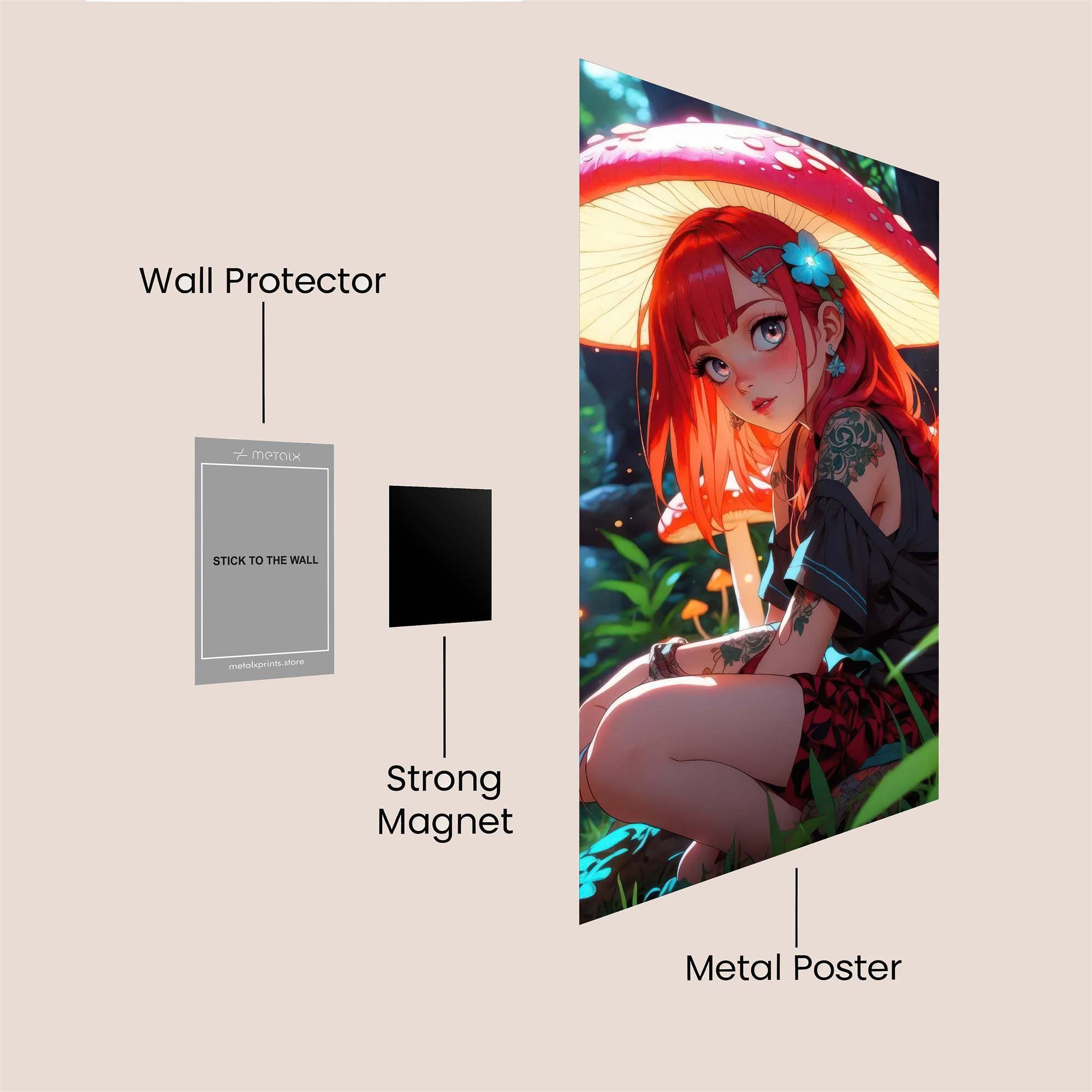 Mushroom Dream Safe Wall Magnetic / M